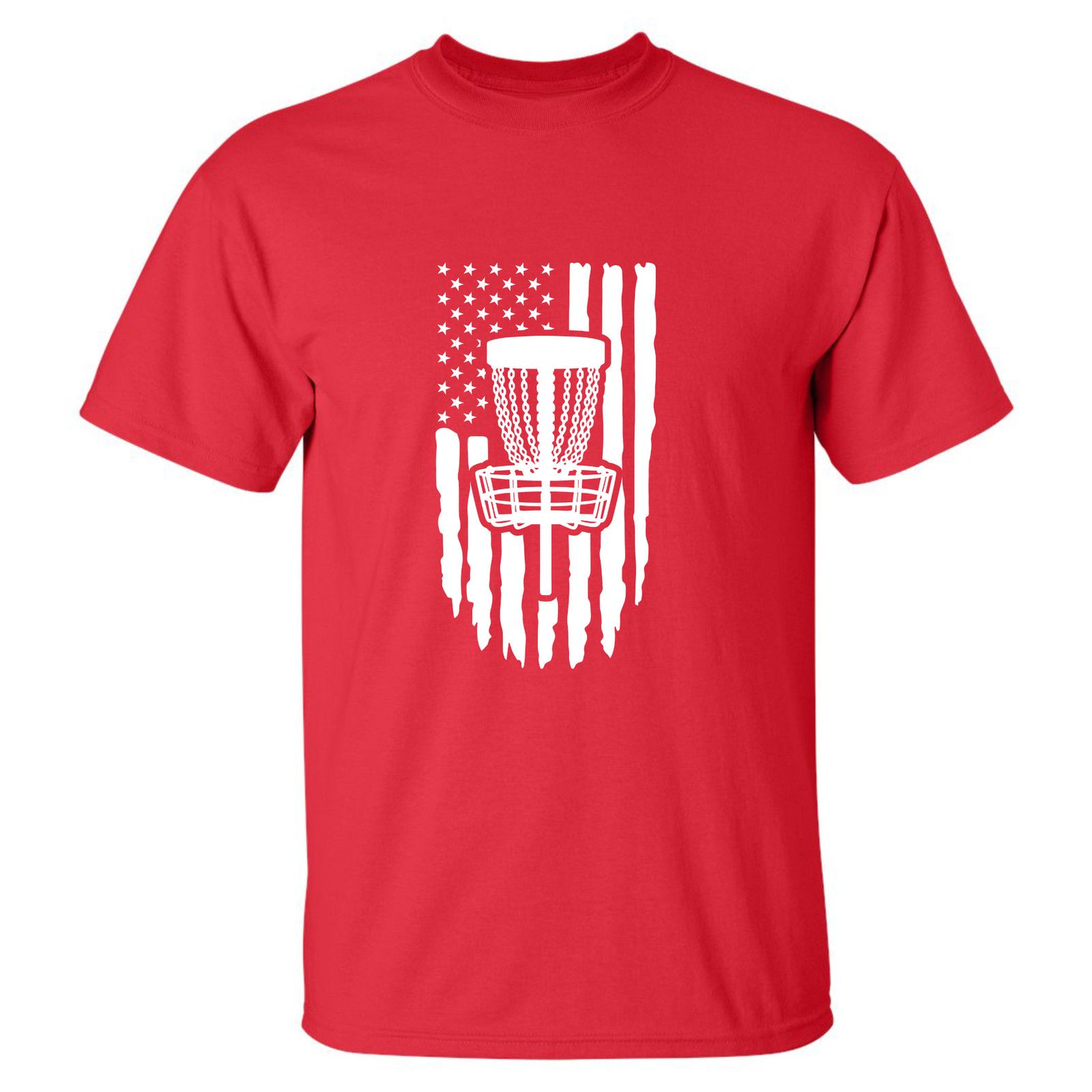 Gildan Disc Golf Shirt American Flag PATRIOTIC Discgolfing T-Shirt Size US L / EU 52-54 / 3 - 1 Thumbnail