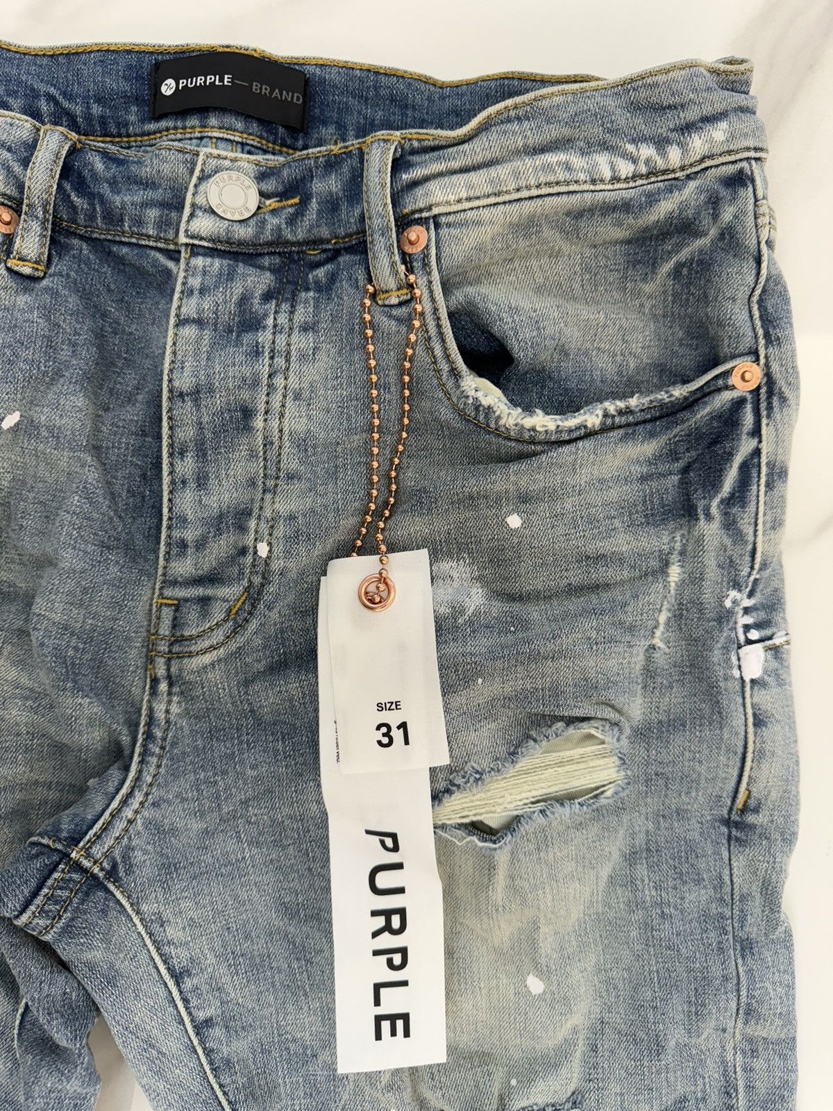 Purple P001 Light Indigo Paint Size US 31 - 6 Thumbnail
