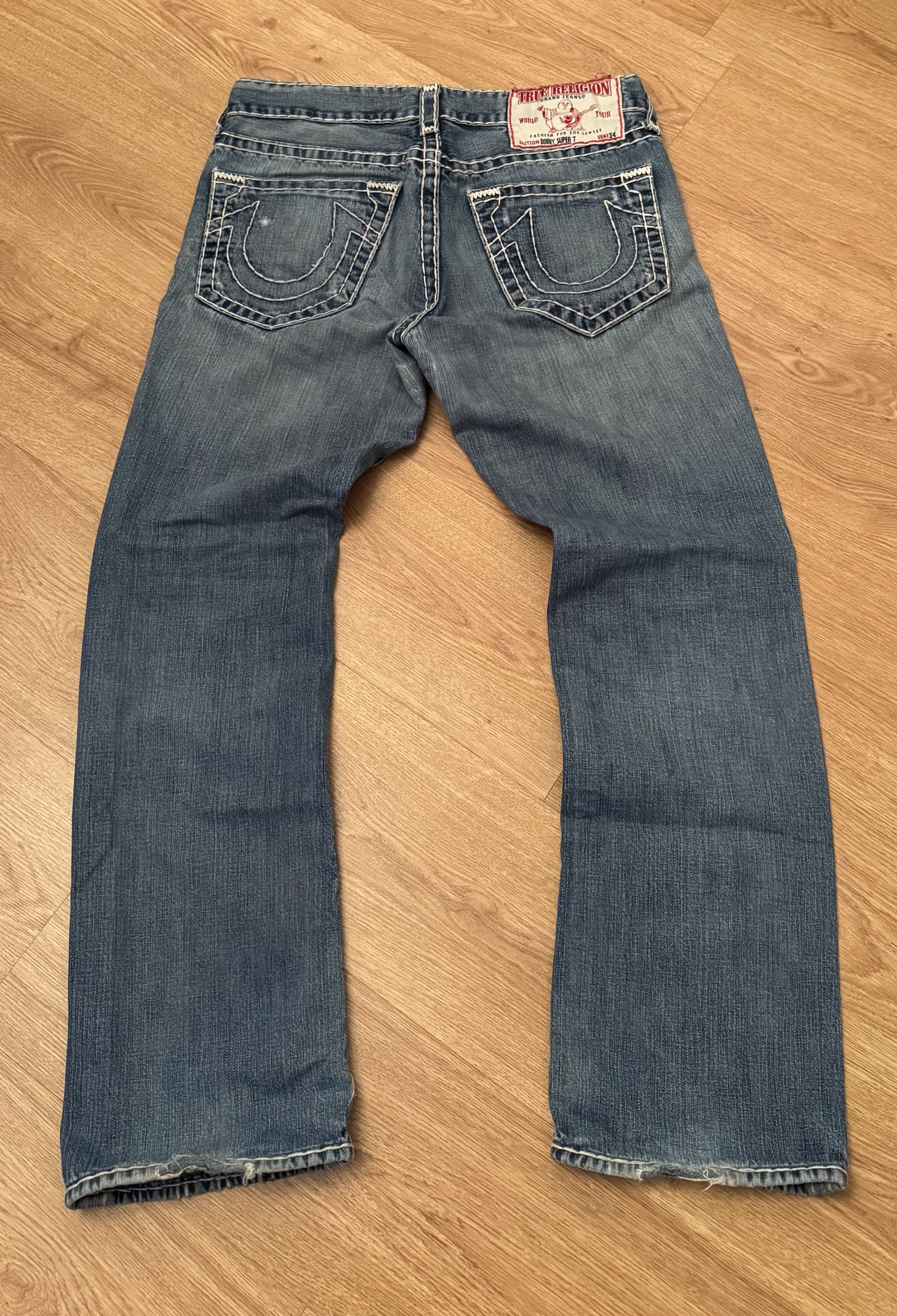 True Religion Vintage Y2K True Religion Dstressed Denim Jeans Size US 32 / EU 48 - 1 Thumbnail
