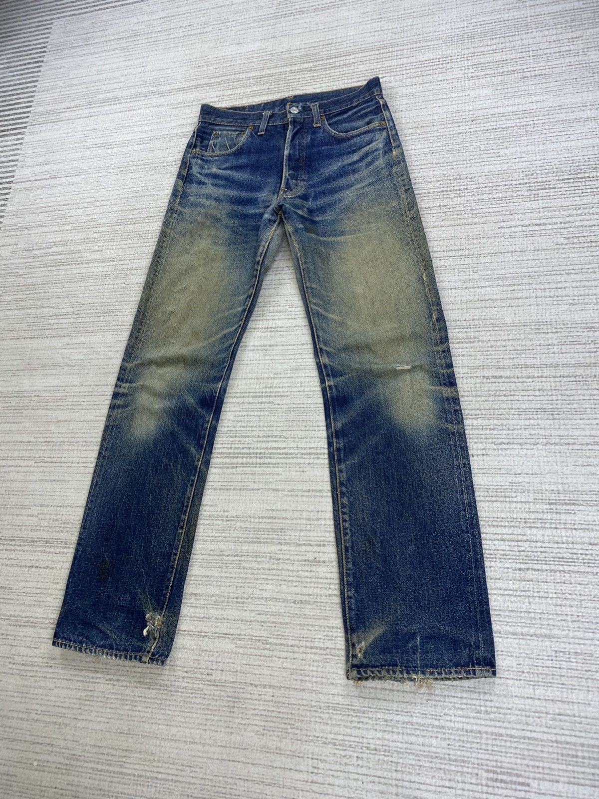 Denime × Vintage Vintage Denime Japan Selvage Distressed Jeans Denim Pants Size US 29 - 5 Thumbnail