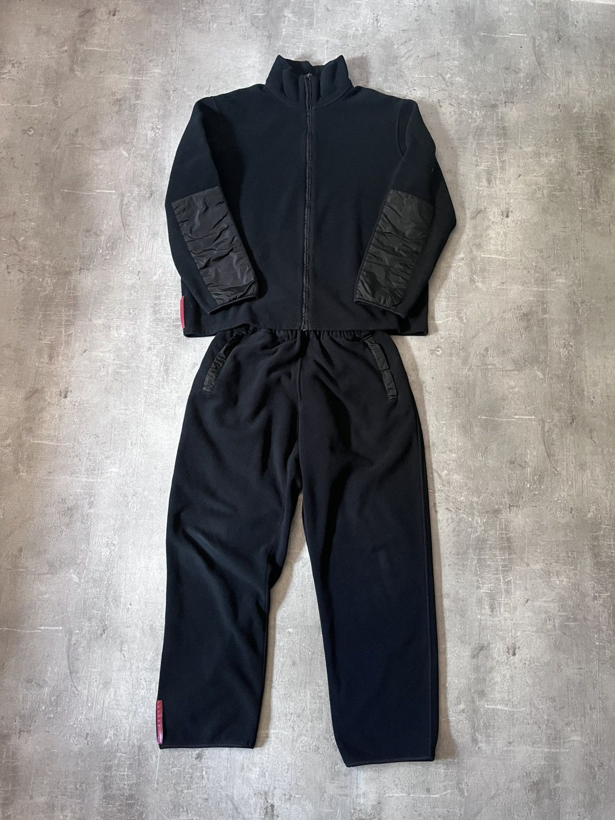 Prada Prada fleece set black vintage 00s red tab Size US M / EU 48-50 / 2 - 2 Thumbnail
