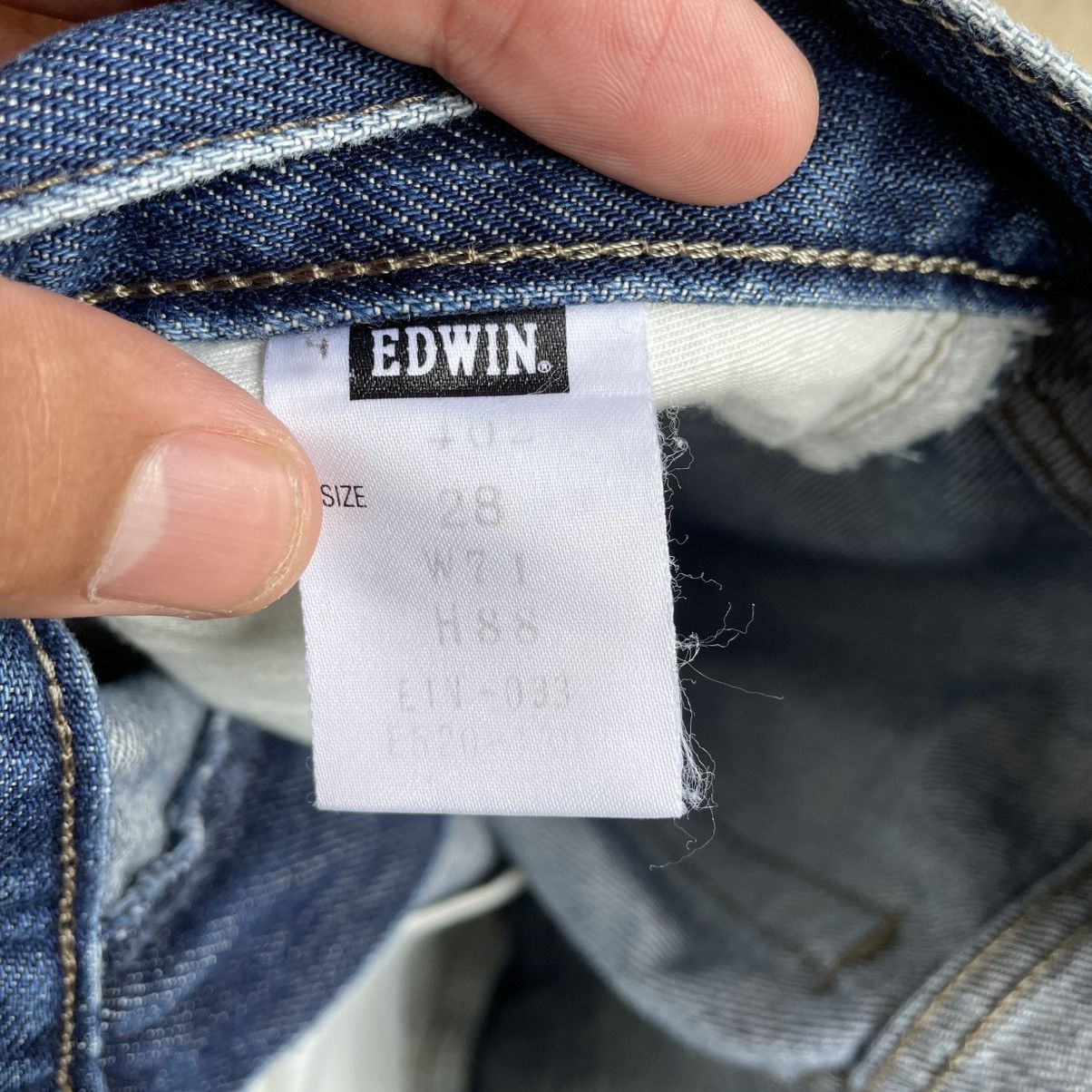 Edwin 🔥Vintage Edwin 402 Stoned Washed Ripped Distress Denim Jeans Size US 27 - 13 Thumbnail