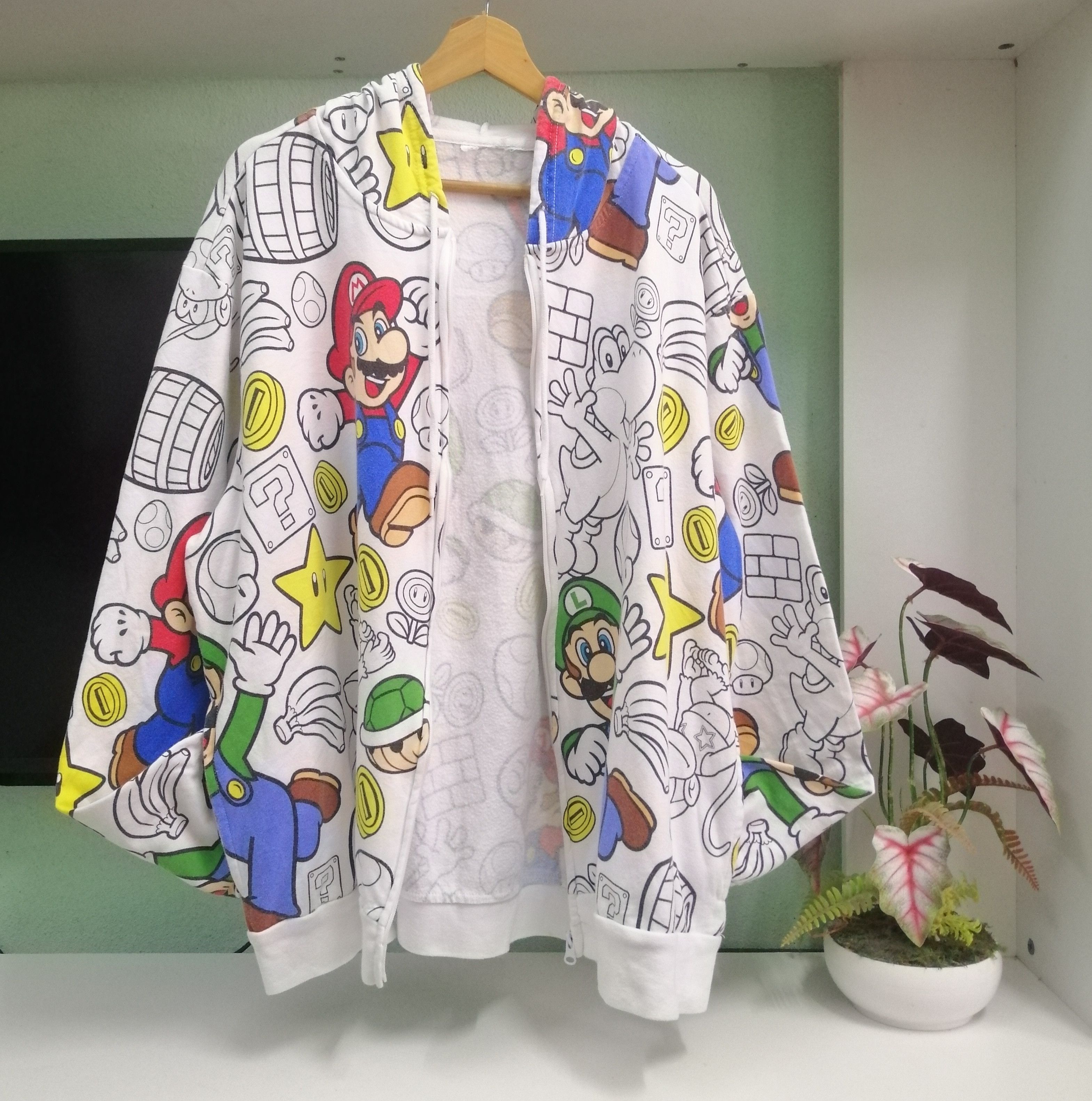Nintendo Super Mario Bros Full Printed Hoodie Zipper Jacket Size US L / EU 52-54 / 3 - 9 Thumbnail