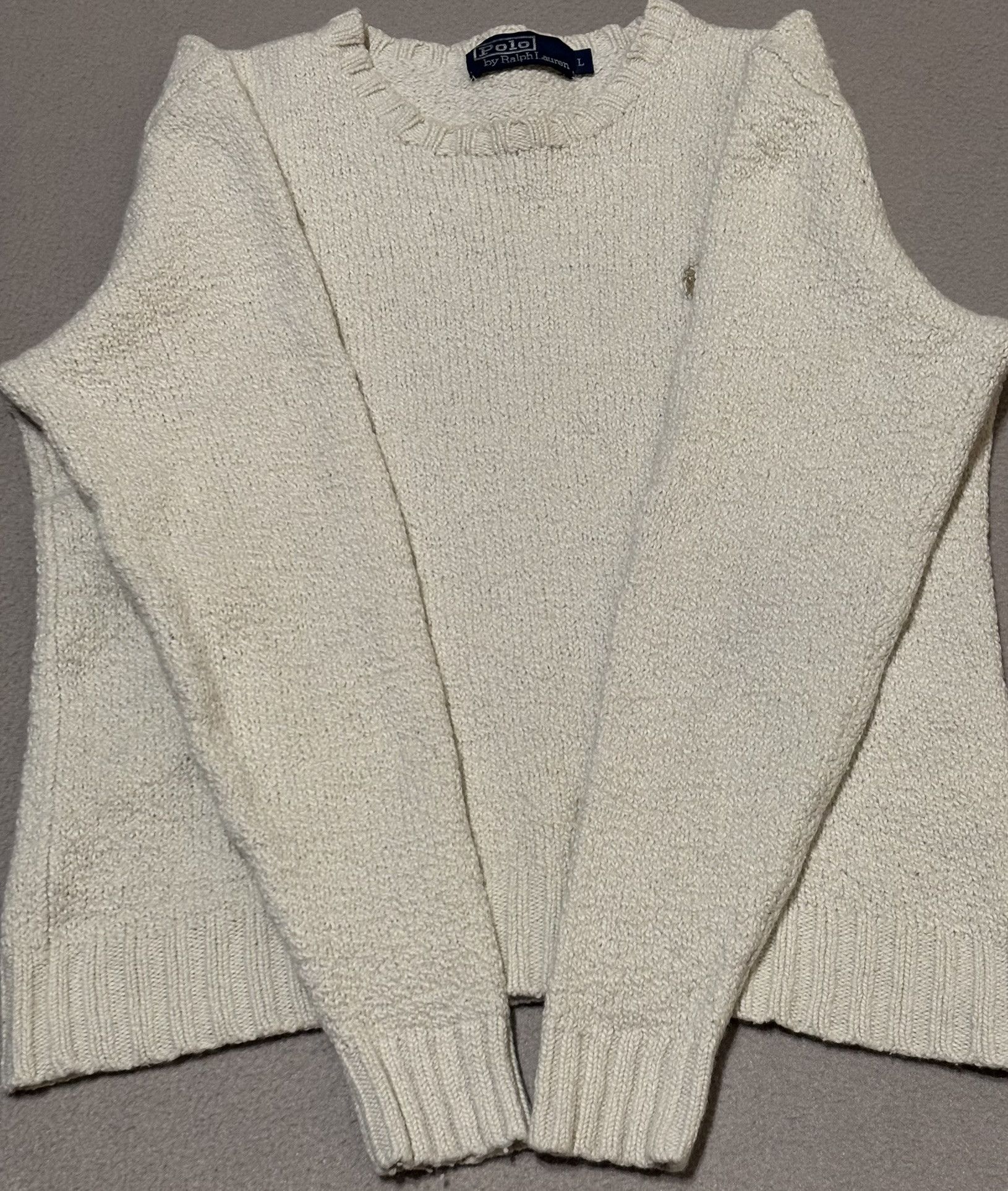 Polo Ralph Lauren Polo Ralph Lauren sweater Cream Wool Large Size L / US 10 / IT 46 - 4 Thumbnail