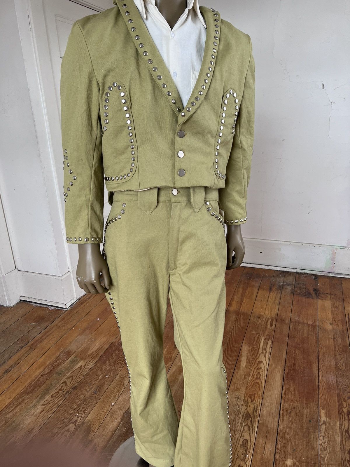 Other Men’s Studded Western Motorcycle Suit 41 -42 by Herman USA Size 42R - 3 Thumbnail