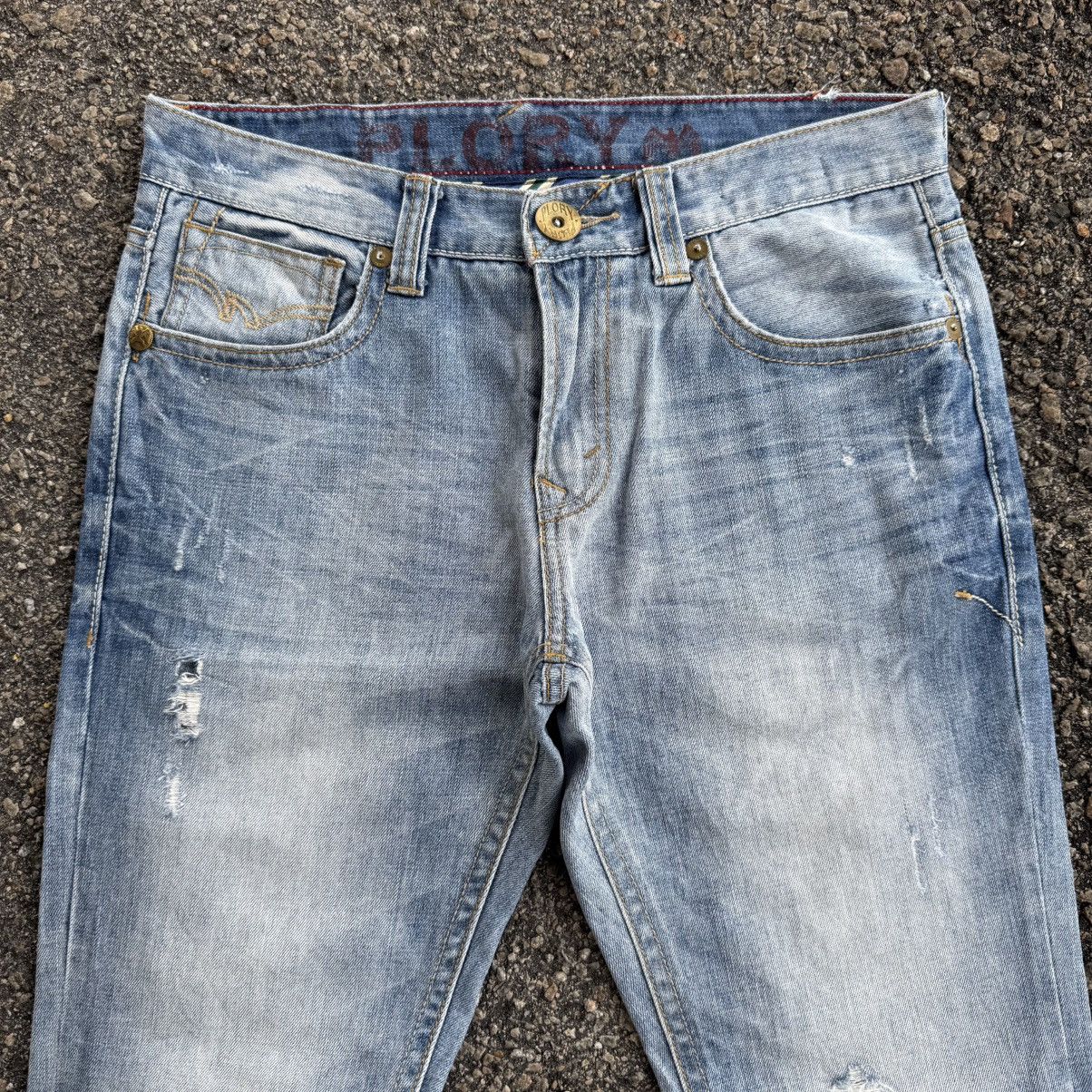 Japanese Brand VINTAGE PLORY CLUB STRAIGHT FADED JEAN DENIM PANTS Size US 34 / EU 50 - 2 Thumbnail