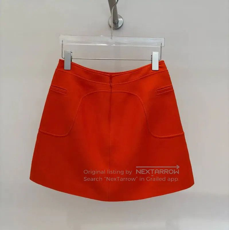 Dior Dior Orange Wool A-Line Skirt for Summer . Size 23" - 1 Thumbnail