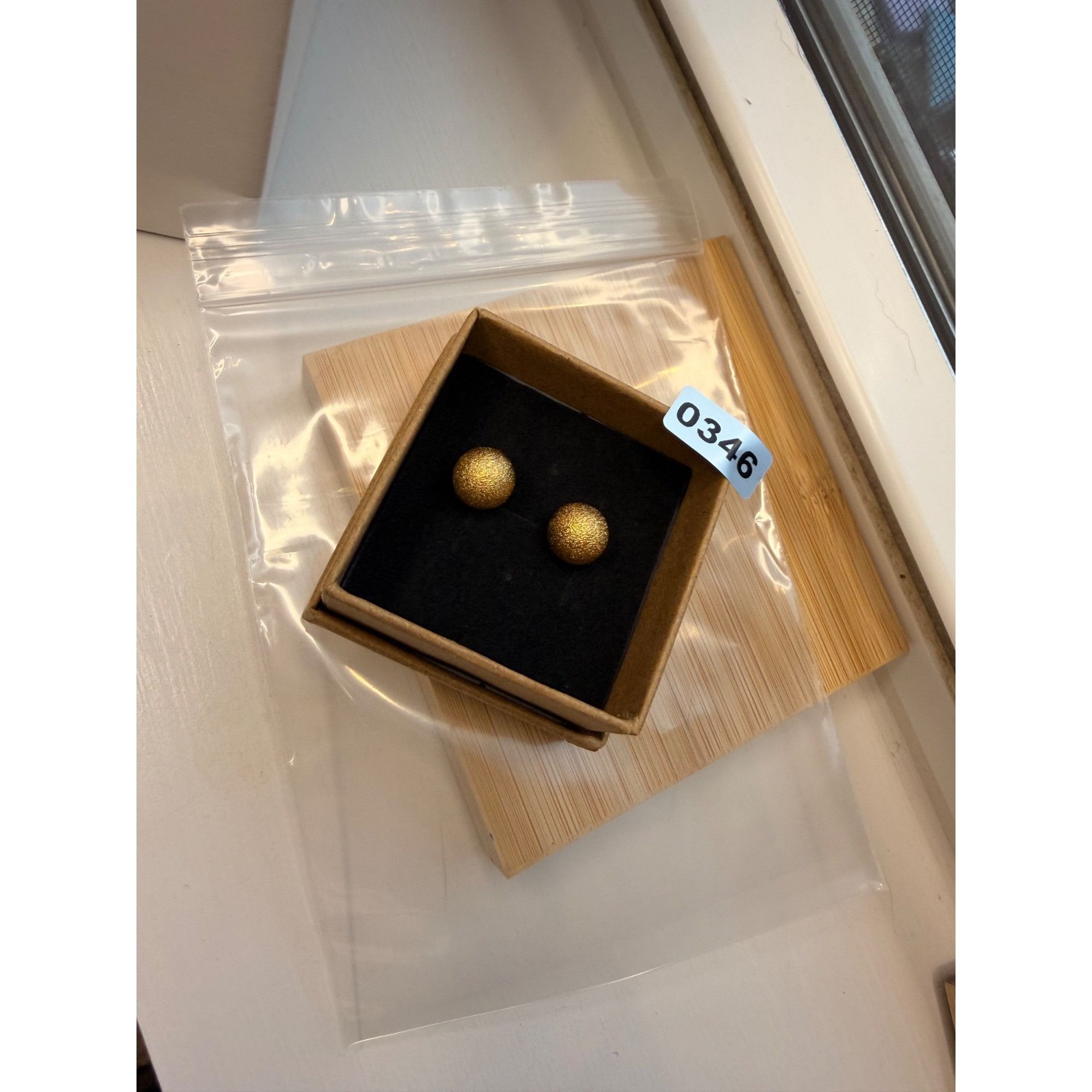Other Gold Textured Ball Stud Earrings In Gift Box Size ONE SIZE - 5 Thumbnail