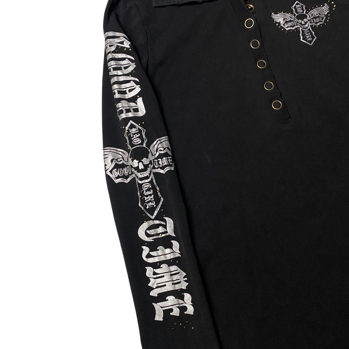If Six Was Nine 2000's Japanese Skull Studded Longsleeve Size US XS / EU 42 / 0 - 5 Thumbnail