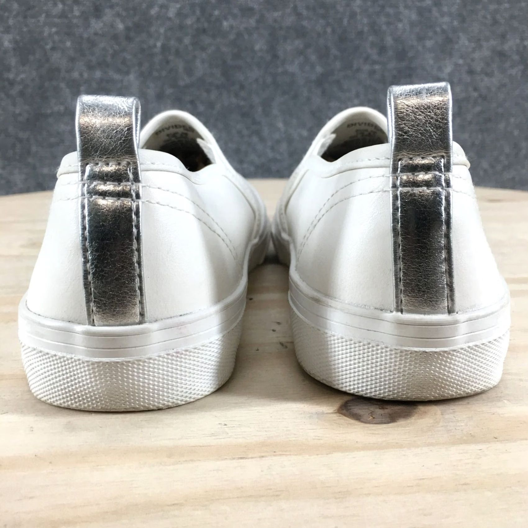H&M H&M Divided White Leather Low Top Round Toe Slip On Sneakers Womens 36 Size M / US 6-8 / IT 42-44 - 6 Thumbnail