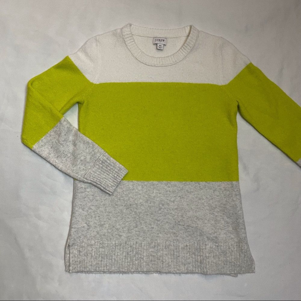 J.Crew New J.Crew Crewneck Colorblock Wool Blend Sweater Size XS Size XS / US 0-2 / IT 36-38 - 5 Thumbnail