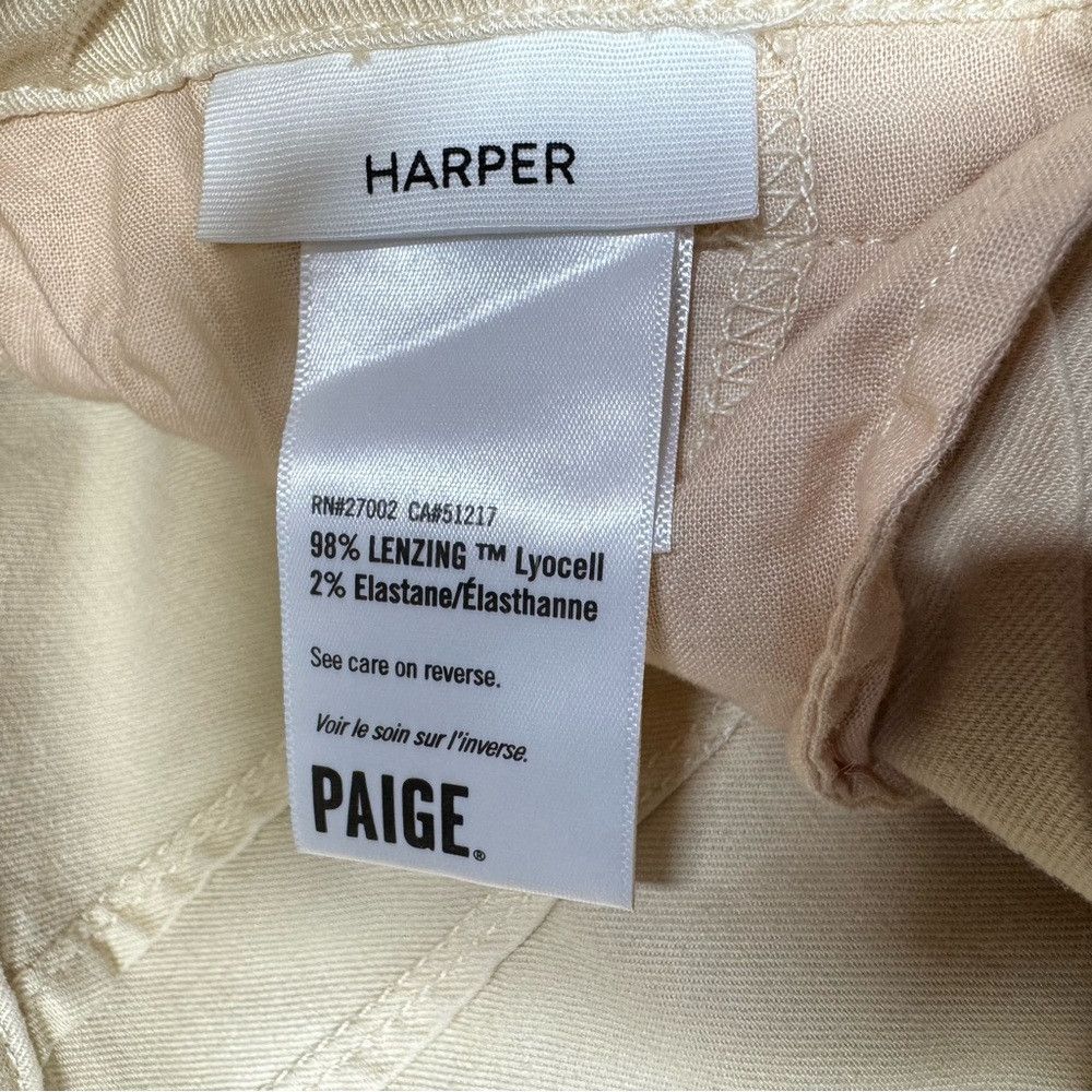 Paige NWT New $249 Paige Harper Paperbag Waist Wide Leg Blonde Sa Size 30" / US 8 / IT 44 - 8 Thumbnail
