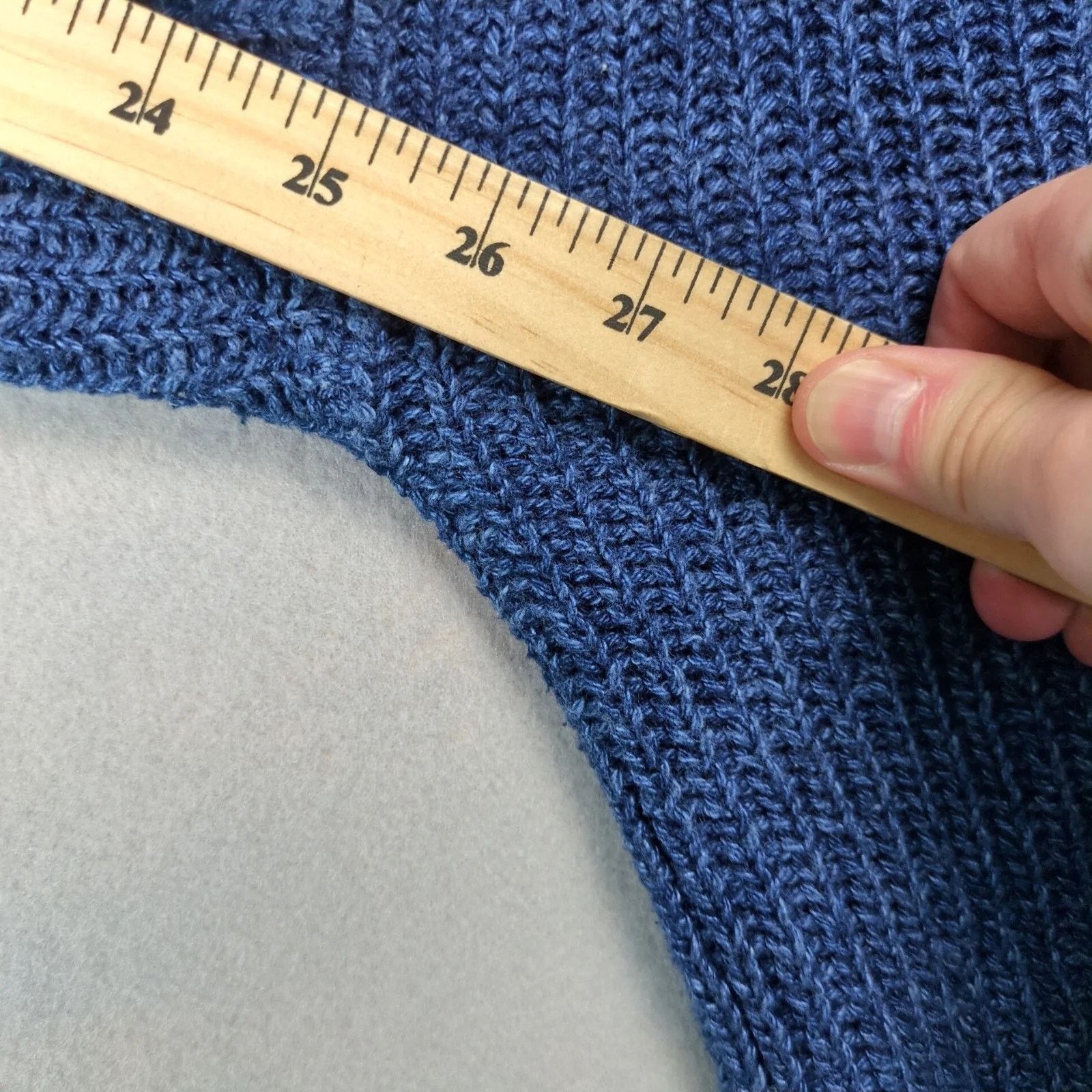 Vintage Tobruk Men's L Navy Blue Sweater Leather Buttons Cable Knit Size US L / EU 52-54 / 3 - 5 Thumbnail