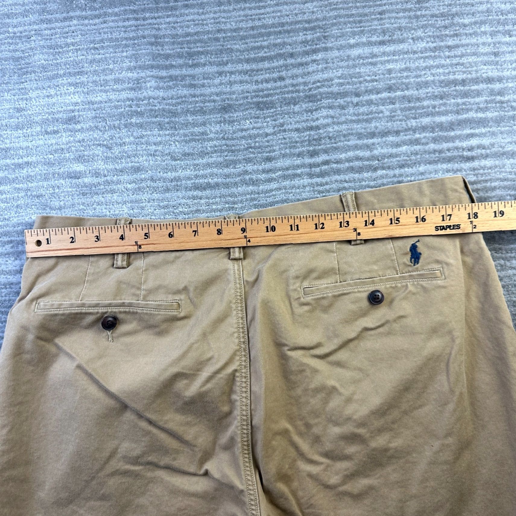 Polo Ralph Lauren Polo Ralph Lauren Shorts Mens 38 Beige Khaki Stretch Twill Pony 9" Casual Chino Size US M / EU 48-50 / 2 - 7 Thumbnail