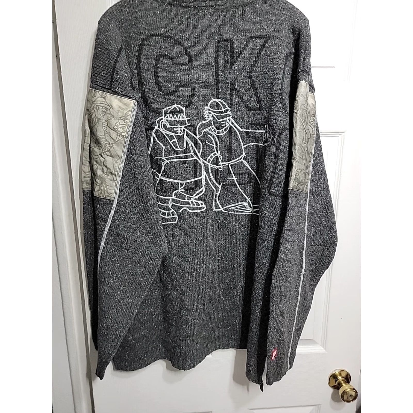 Vintage VINTAGE Ecko Unltd CRISP Sweater Gray Mock Neck 3XL Mens Pullover Embroidered Logo 90s Hip Hop Size US XXL / EU 58 / 5 - 8 Thumbnail