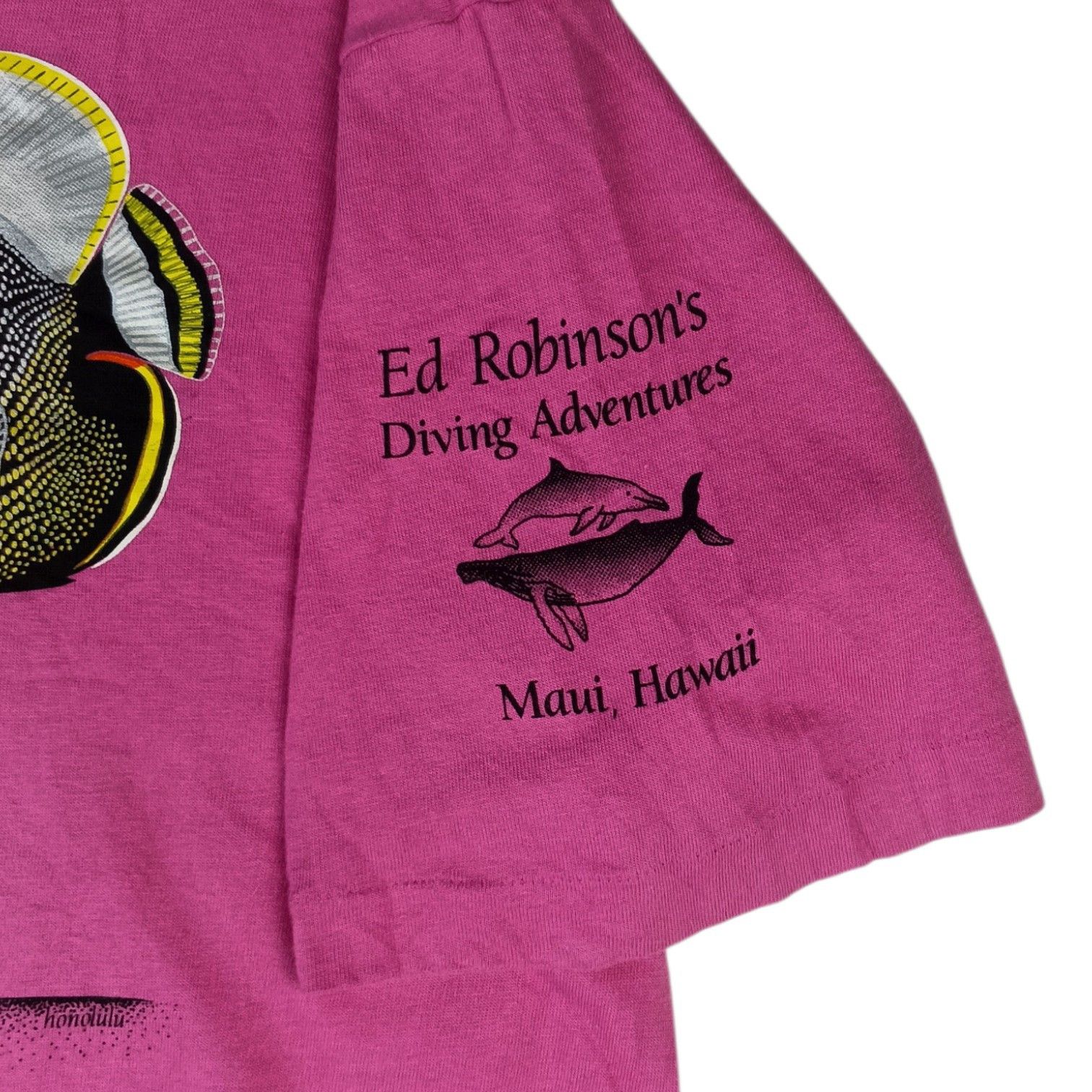 Hanes Vintage 80's HANES Reticulated Butterflyfish Hawaii T-Shirt Size US M / EU 48-50 / 2 - 7 Thumbnail
