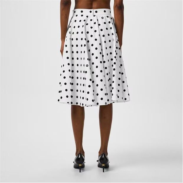 Dolce & Gabbana o1g2r1mq1024 Polka Midi Skirts in Bianco & Black Size 30" / US 8 / IT 44 - 5 Thumbnail