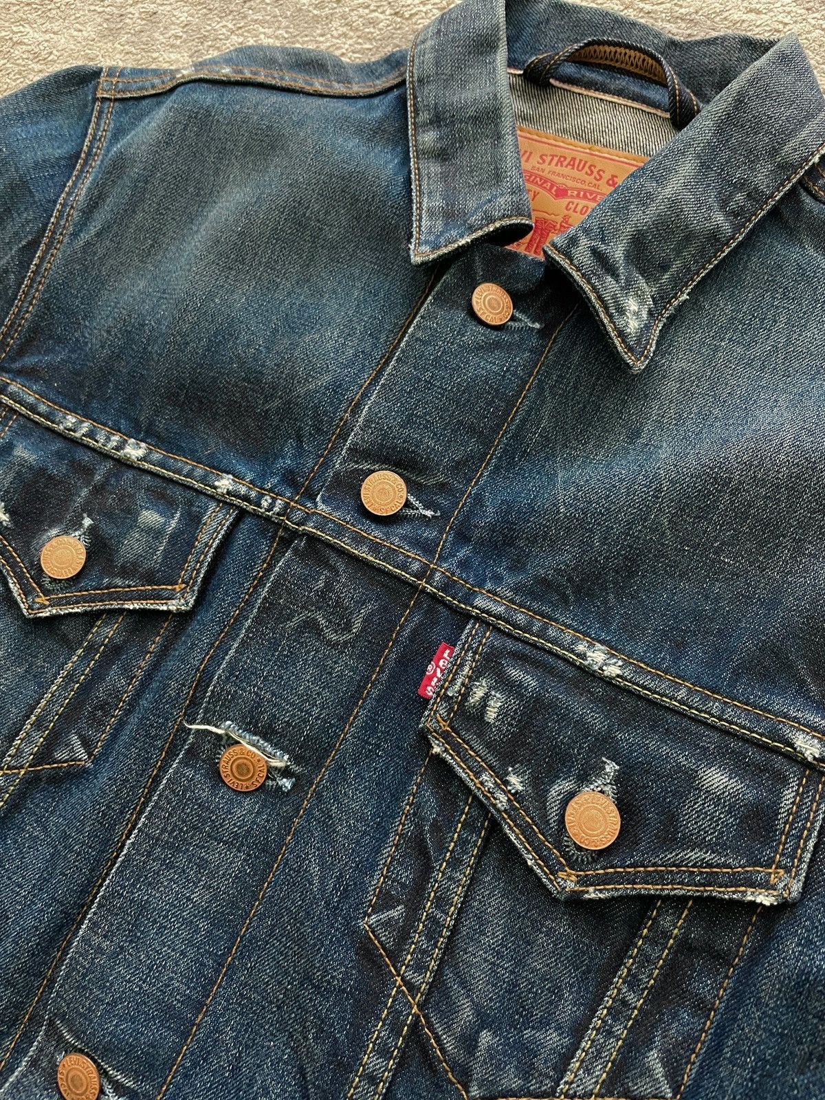 Levi's Levi’s SELVEDGE Denim Trucker Jacket Made in USA Size US S / EU 44-46 / 1 - 4 Thumbnail