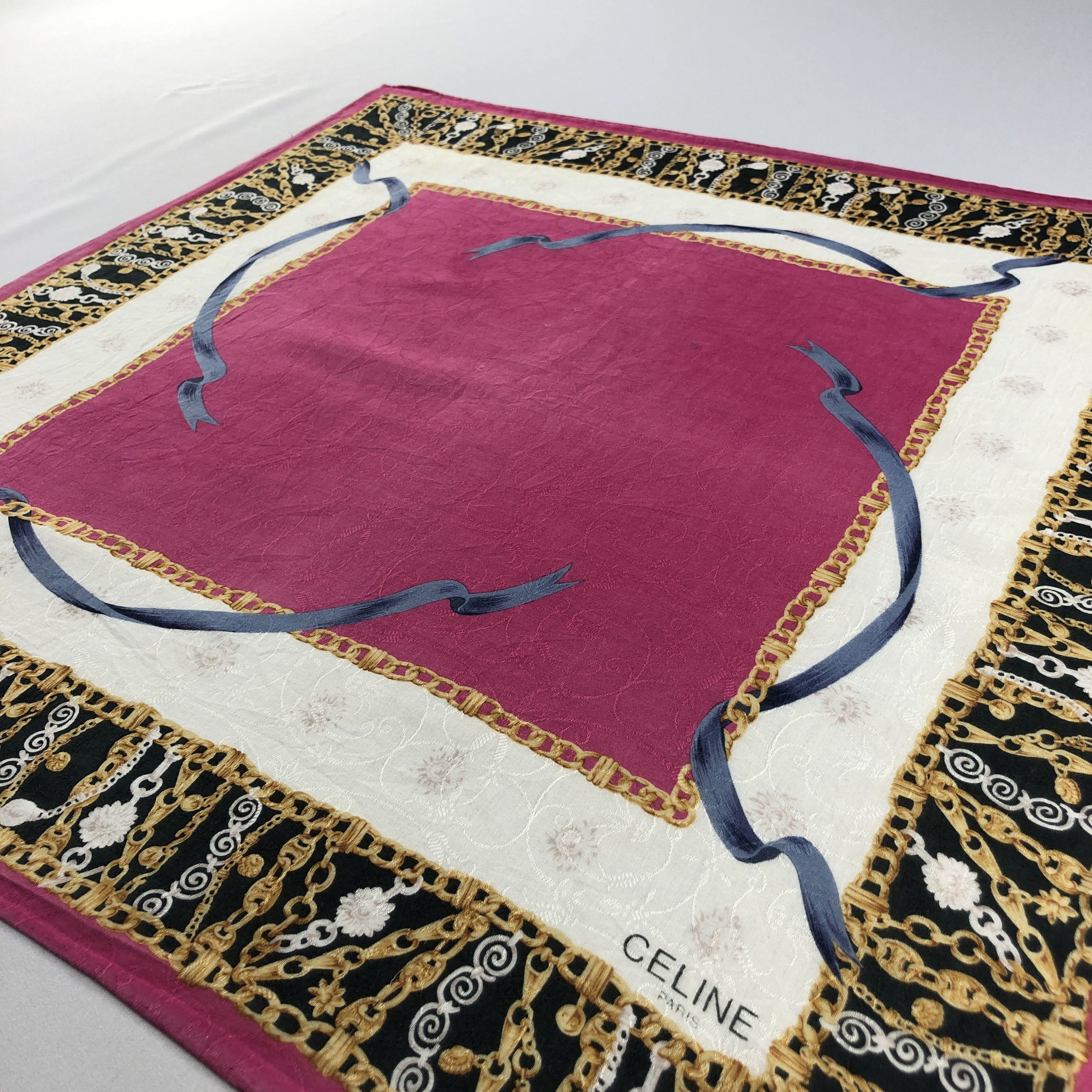 Celine × Vintage Celine Handkerchief Neckerchief Bandana H2578 Size ONE SIZE - 2 Thumbnail