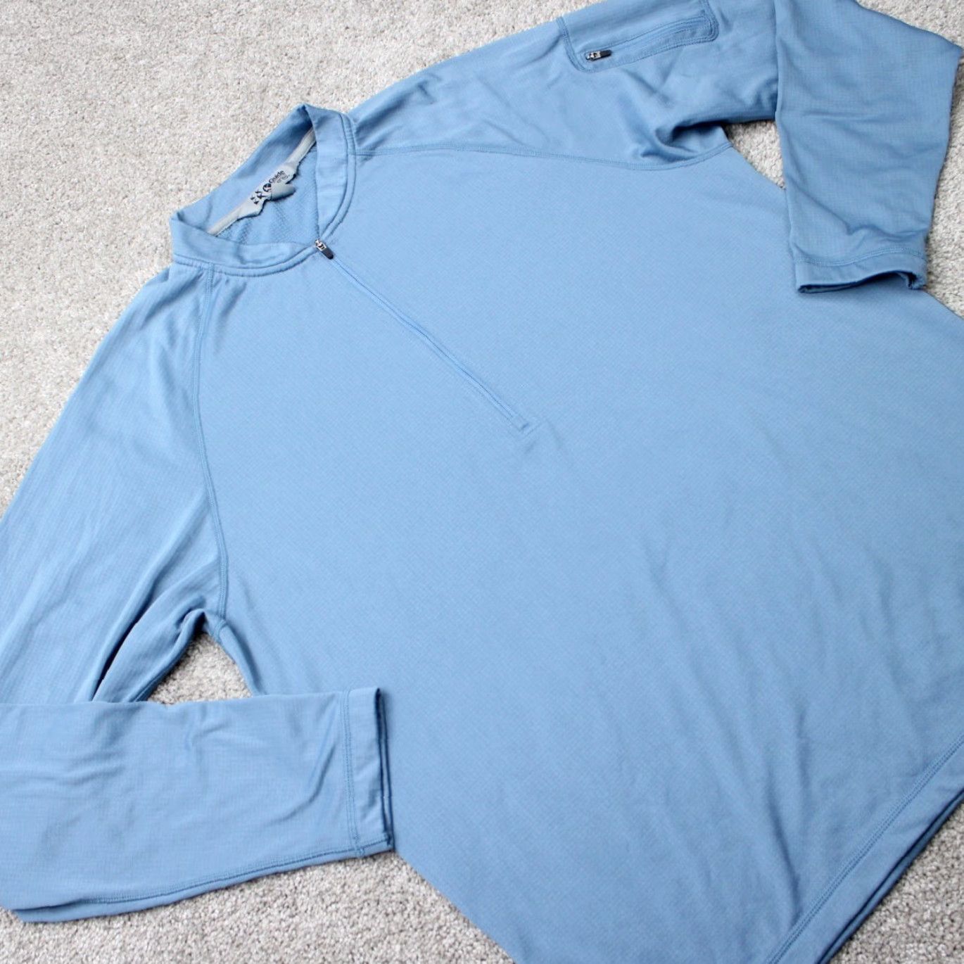 Vintage Cabela's Sweatshirt Mens Large Blue 1/4 Zip Pullover Polyester L/S Shirt Size US L / EU 52-54 / 3 - 7 Thumbnail
