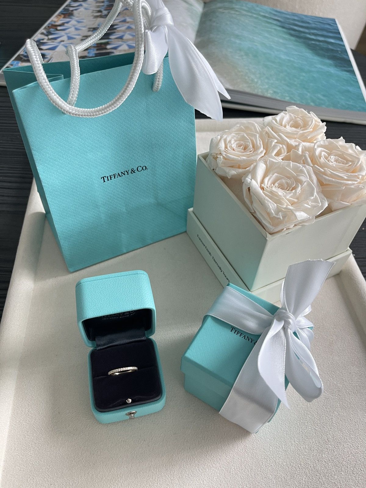Tiffany & Co. Tiffany Soleste Half Eternity Ring YG Dia 4.5 NEW $3,200 Size ONE SIZE - 2 Thumbnail