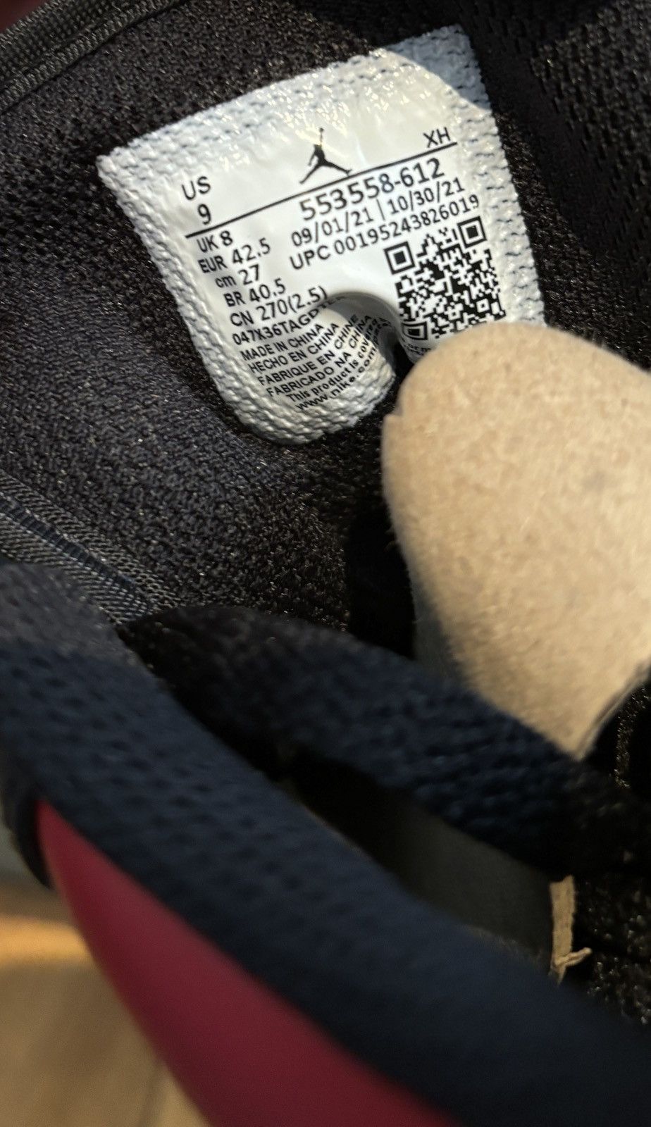 Jordan Brand × Nike Jordan 1 Low Bred Toe Gym Red Size US 9 / EU 42 - 5 Thumbnail