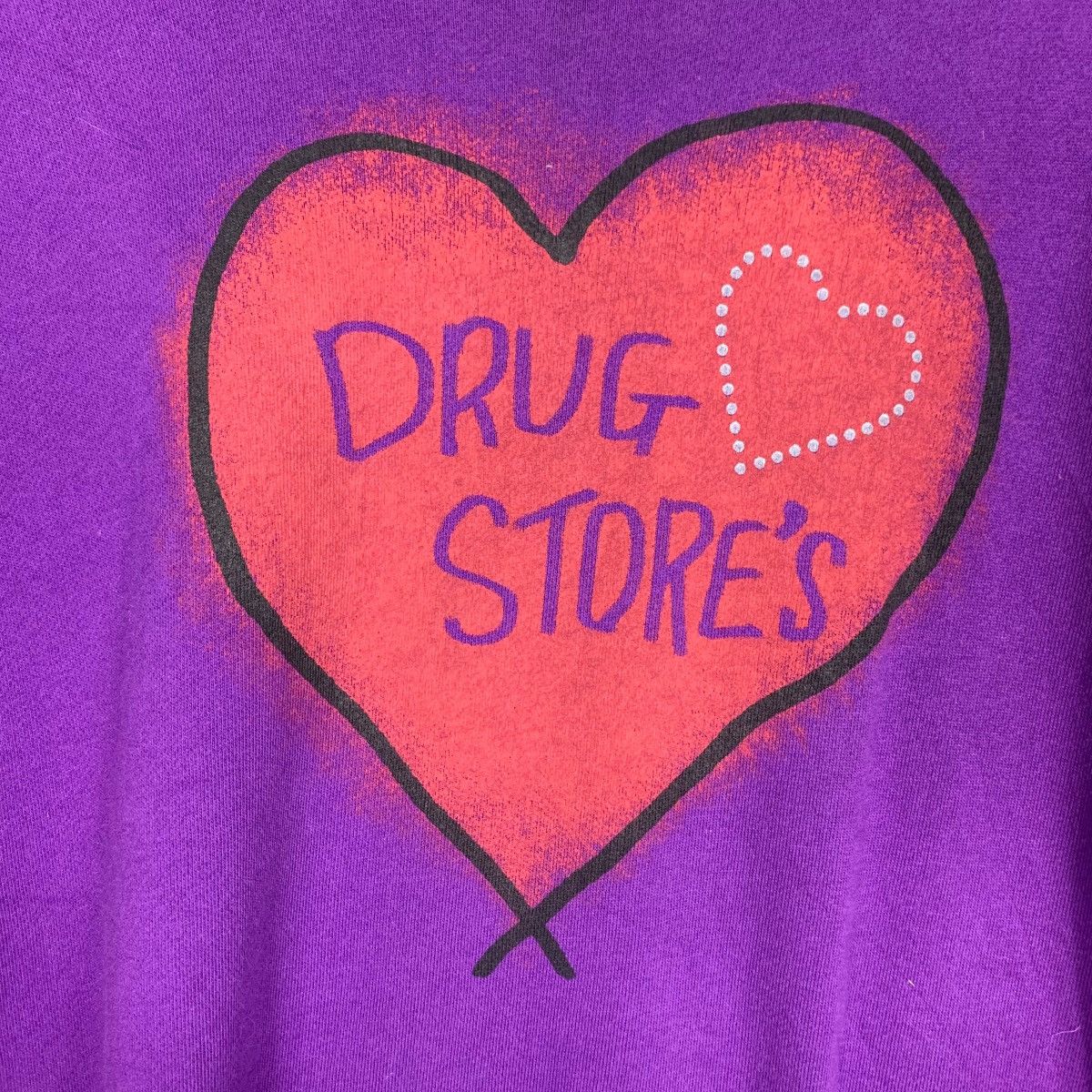 Japanese Brand DRUG STORE’S Girl Love Graphics Purple Sweatshirt #1466-C66 Size ONE SIZE - 10 Thumbnail