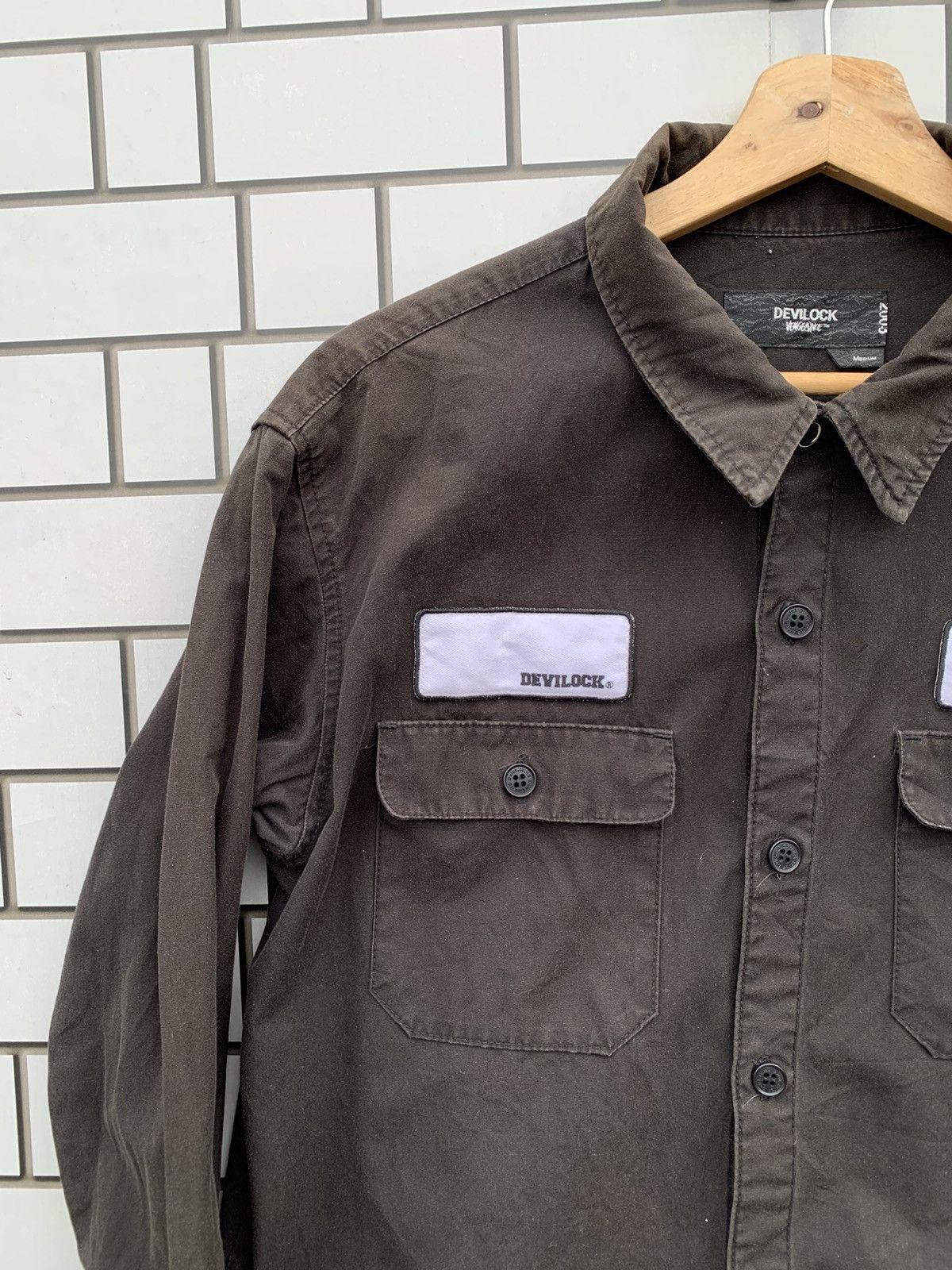 Devilock Vintage Devilock Venggance Sun Faded Workwear Shirts Size US M / EU 48-50 / 2 - 5 Thumbnail