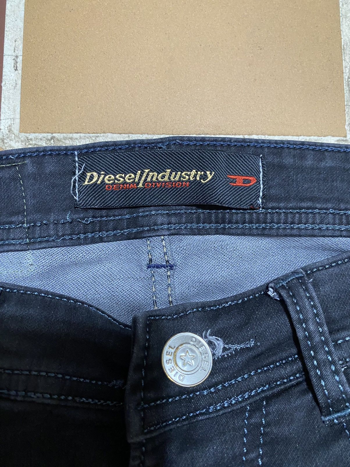Designer Vintage Diesel Industry Black Jeans Y2K skinny Size US 32 / EU 48 - 5 Thumbnail