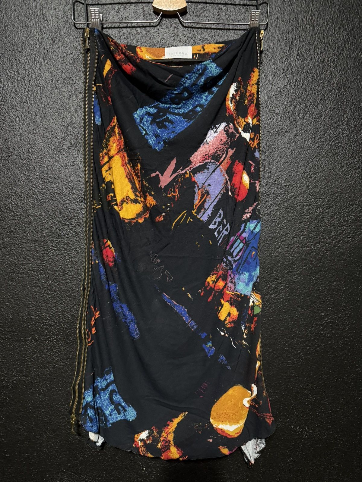 Archive Iceberg Pop Art Graffiti Print Maxi Skirt