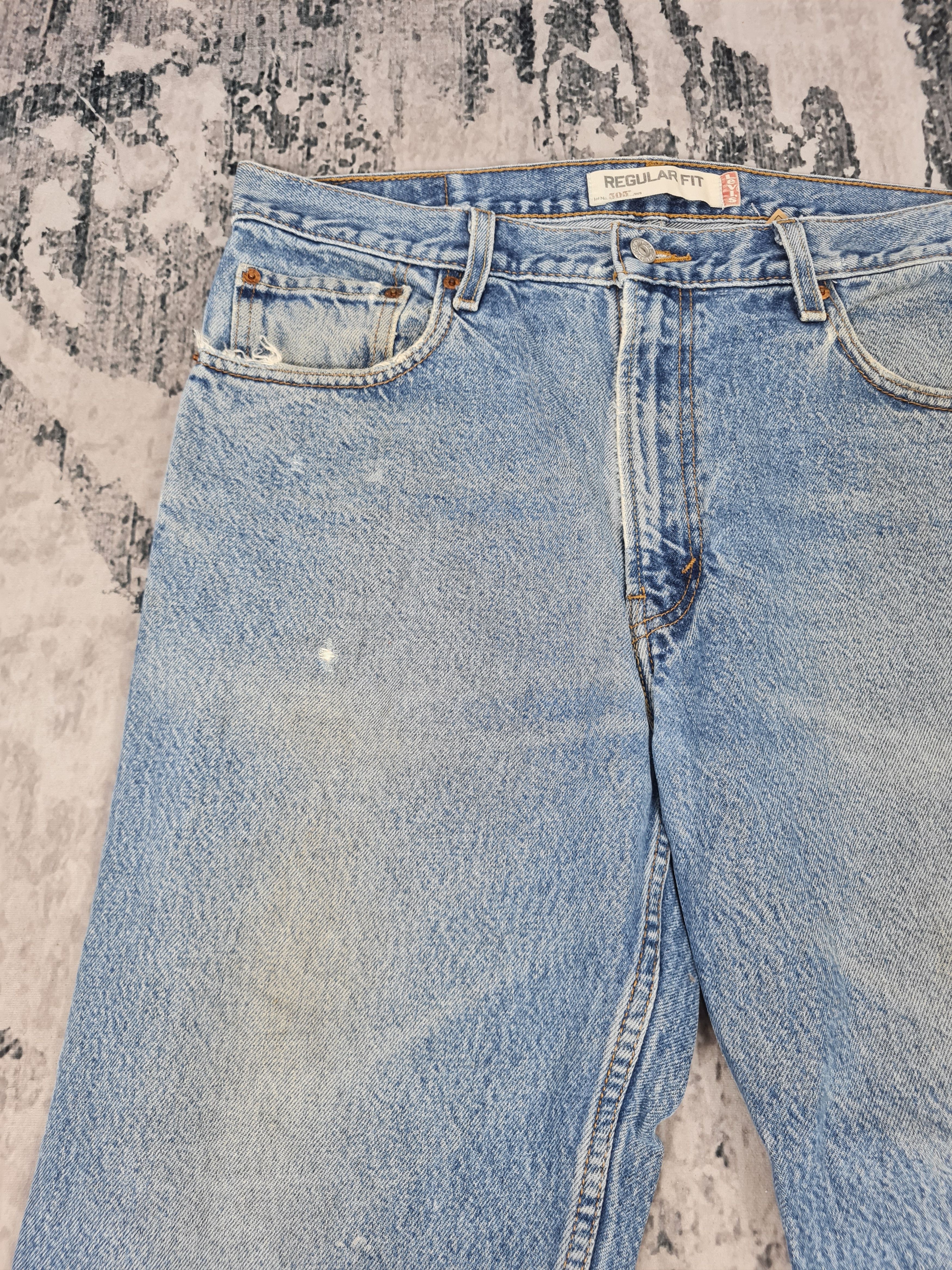 Levi's Vtg LEVIS 505 Single R Faded Cropped Jeans L0351 Size 36X28 Size US 36 / EU 52 - 5 Thumbnail