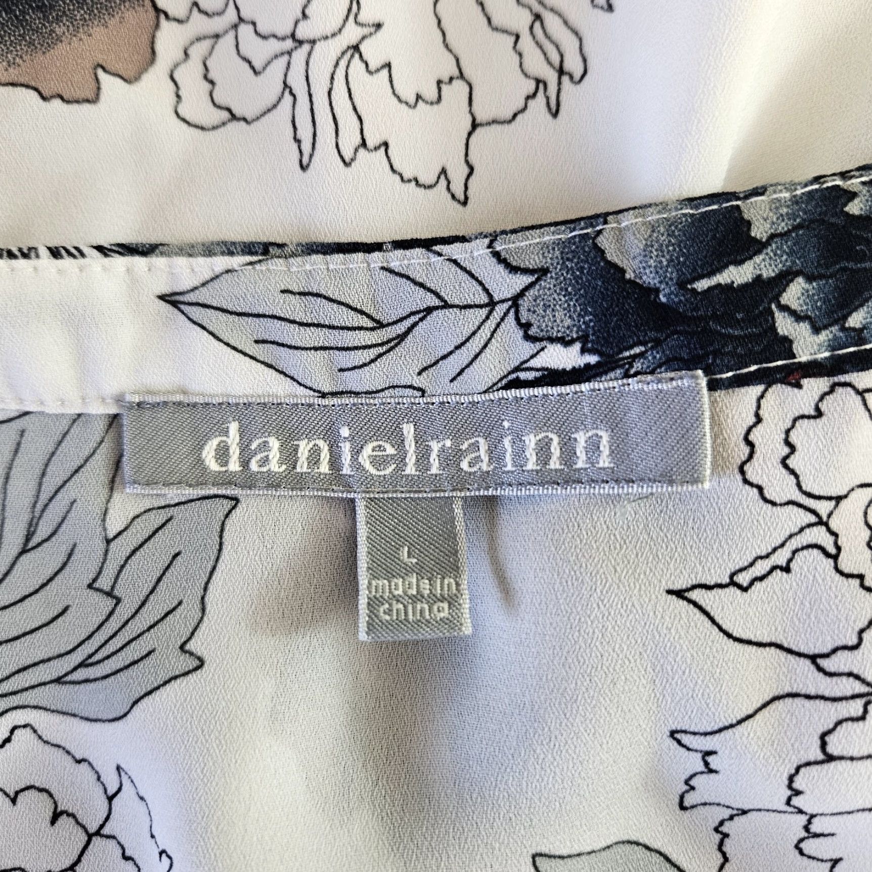 Vintage Daniel Rainn Blouse Womens Top Long Sleeve Size L White Floral Shirt Womens Size L / US 10 / IT 46 - 5 Thumbnail