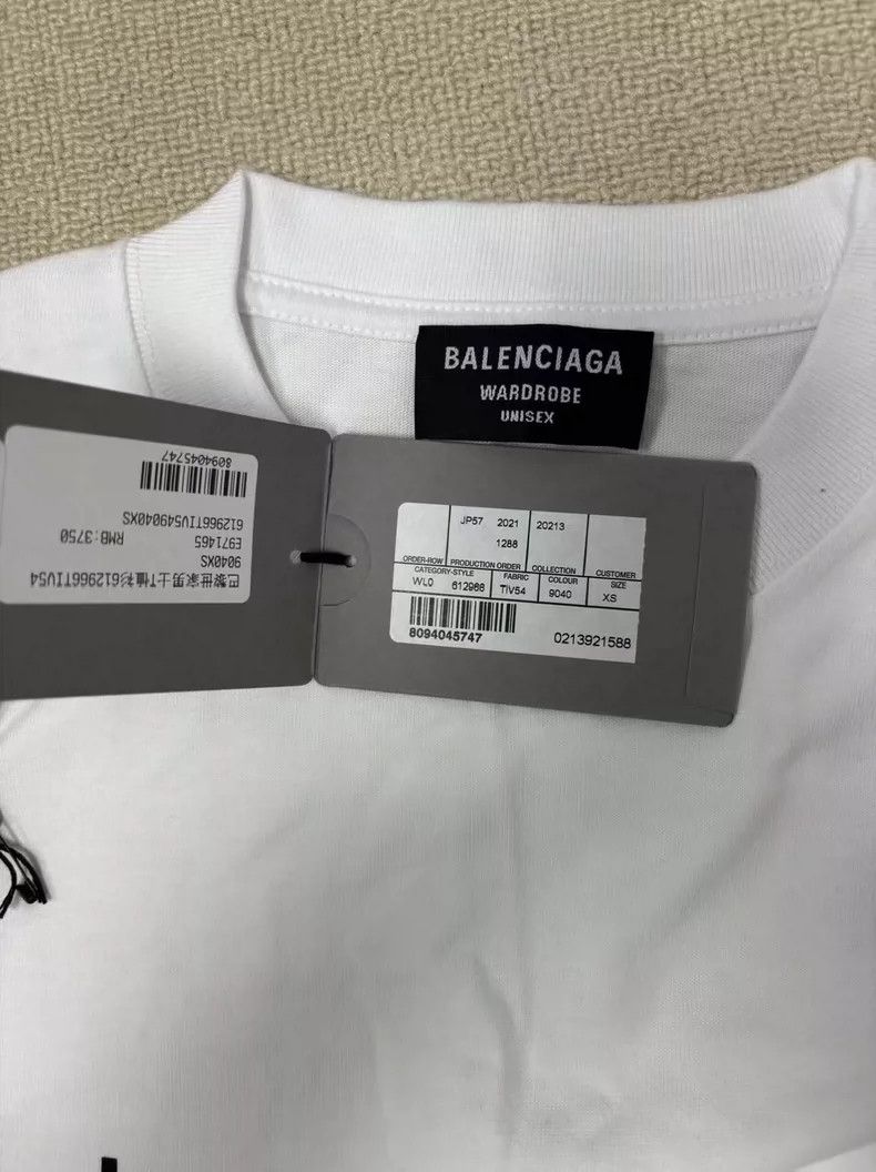 Balenciaga Balenciaga Logo Printed Comfortable Short Sleeve Tee Size US XS / EU 42 / 0 - 3 Thumbnail