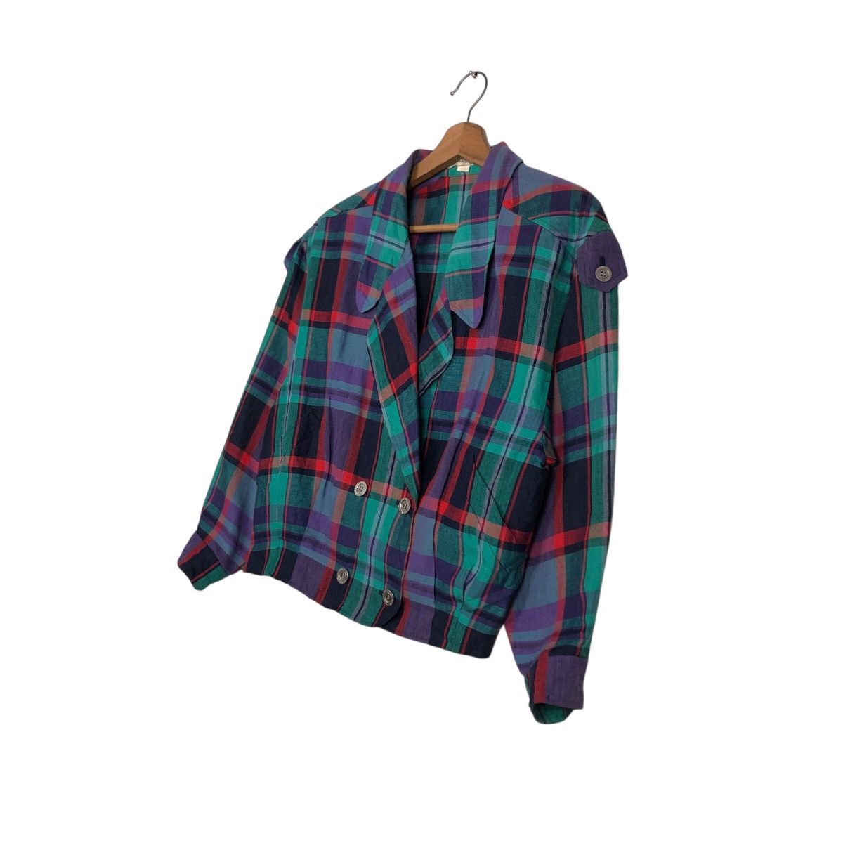 Japanese Brand 📌Vintage Bomber Jacket Chalet Blanc Tartan Issey Miyake Size US S / EU 44-46 / 1 - 3 Thumbnail