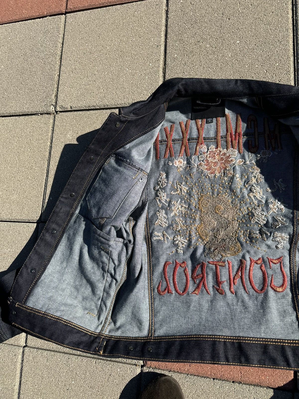 Guess Raw Selvedge Denim Jacket Guess Men’s Rex Embroidered Size US M / EU 48-50 / 2 - 10 Thumbnail