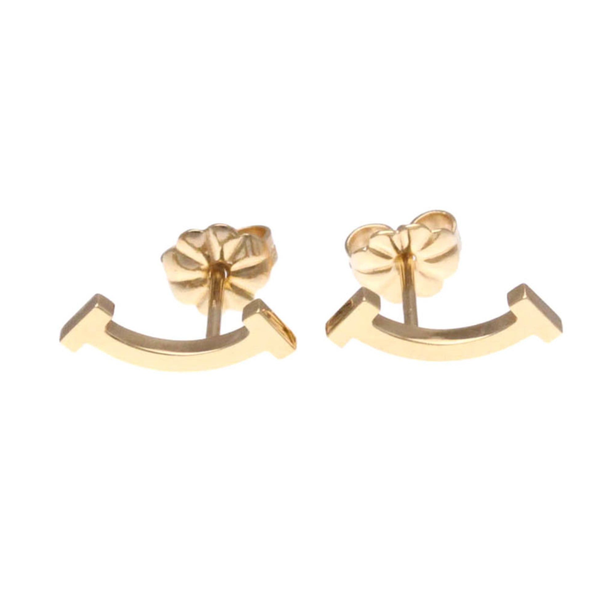 Tiffany T Smile Earrings No Stone Pink Gold (18K) Stud Earrings Pink Gold