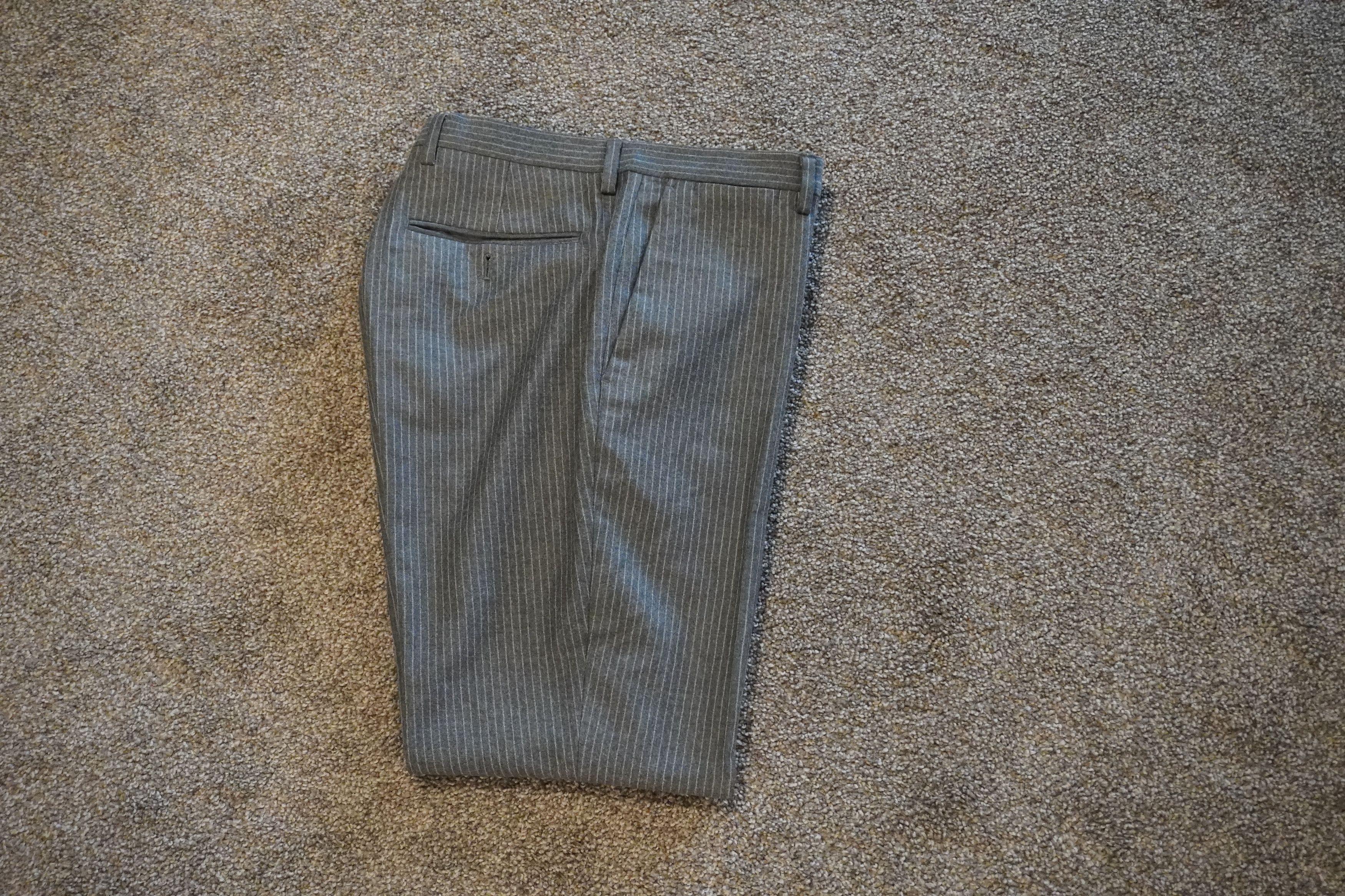 Banana Republic STRIPED FLANNEL SLACK Size 38R - 1 Thumbnail