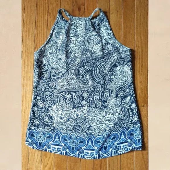 Other Artisan NY Womens S Paisley Cami Tank Black White Boho Size S / US 4 / IT 40 - 2 Thumbnail