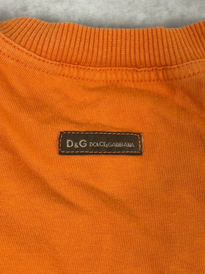 Dolce & Gabbana 2000s Dolce & Gabbana Cargo Pocket Orange T-Shirt Size US S / EU 44-46 / 1 - 8 Thumbnail