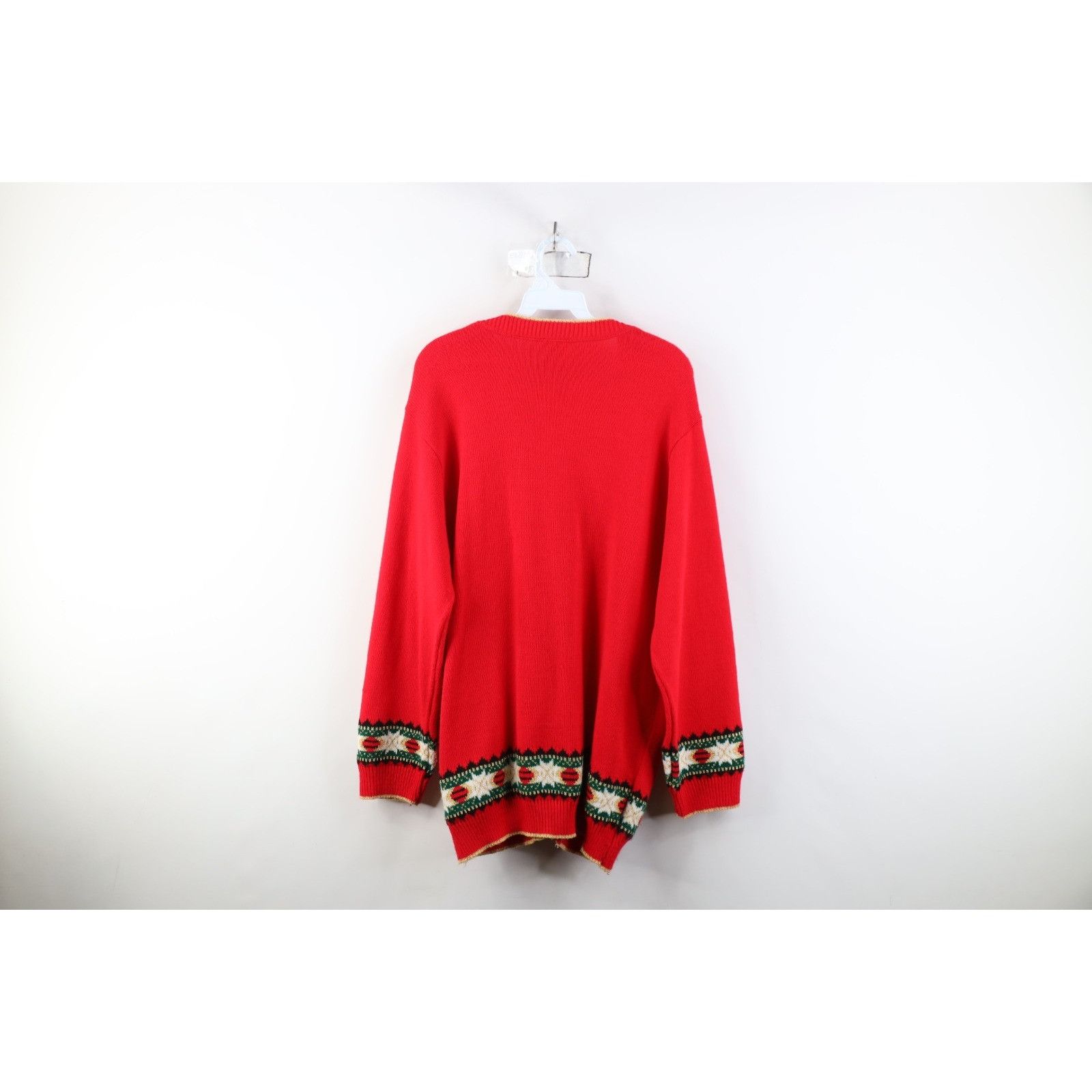 Vintage Vintage 90s Streetwear Christmas Fair Isle Cardigan Sweater Size M / US 6-8 / IT 42-44 - 10 Thumbnail