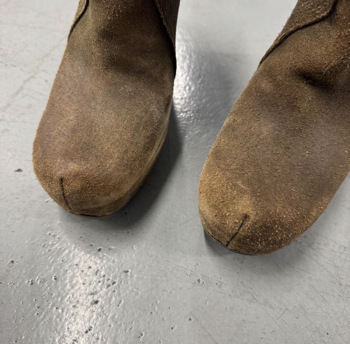Rick Owens FW2010 Gleam Rick Owens Brown Suede Wedge Heels Size US 8.5 / IT 38.5 - 3 Thumbnail