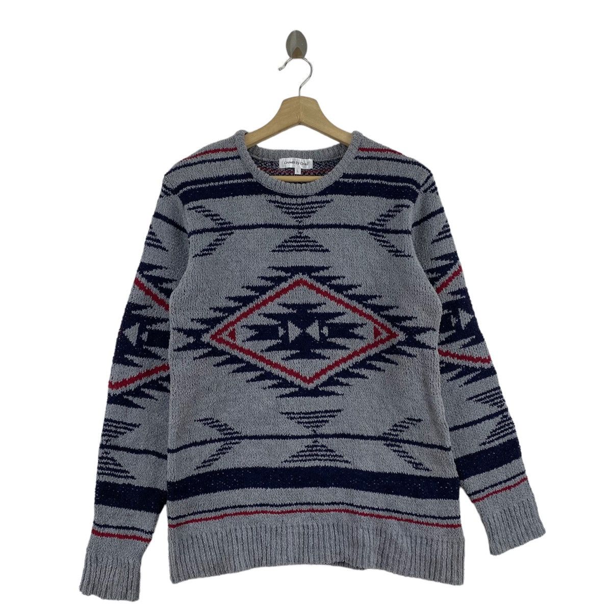 Other GROWTH By GRAIL Navajo Native Aztec Knitwear Grey Sweatshirt Size US L / EU 52-54 / 3 - 1 Thumbnail