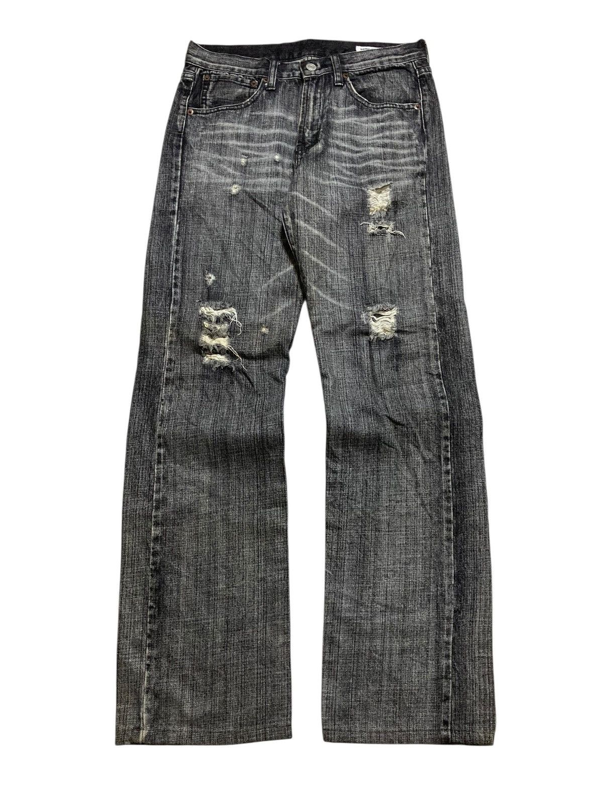 SEMANTIC DESIGN - Washed Distressed Ripped Jeans Punk Style