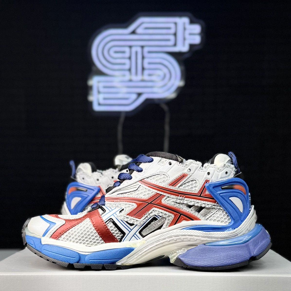 Balenciaga Balenciaga Runner Blue/Red/Grey Size US 7.5 / EU 40-41 - 4 Thumbnail