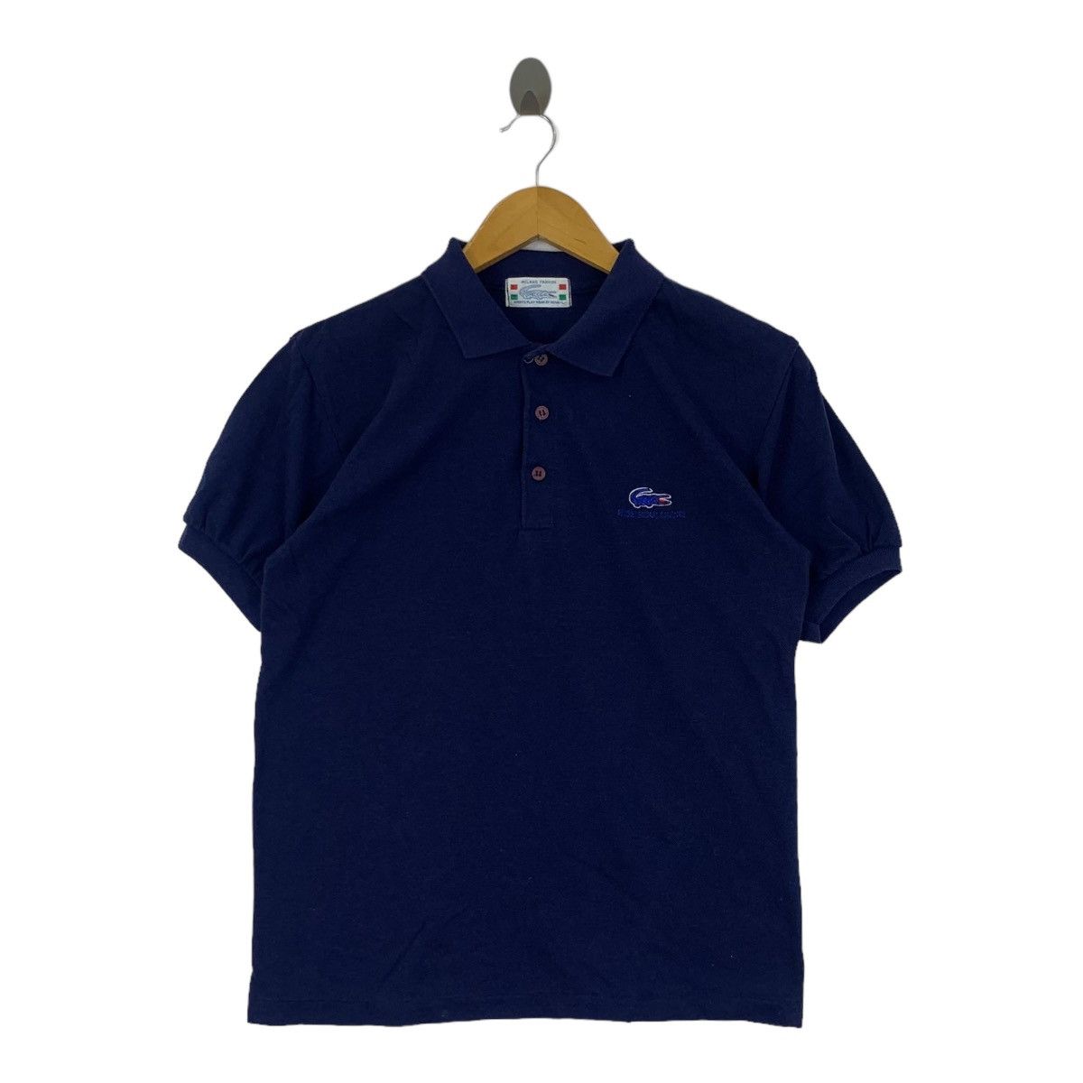Vintage Vintage SKIVA MILANO FASHION Embossed Polo Tee Shirt Top Size US L / EU 52-54 / 3 - 1 Thumbnail