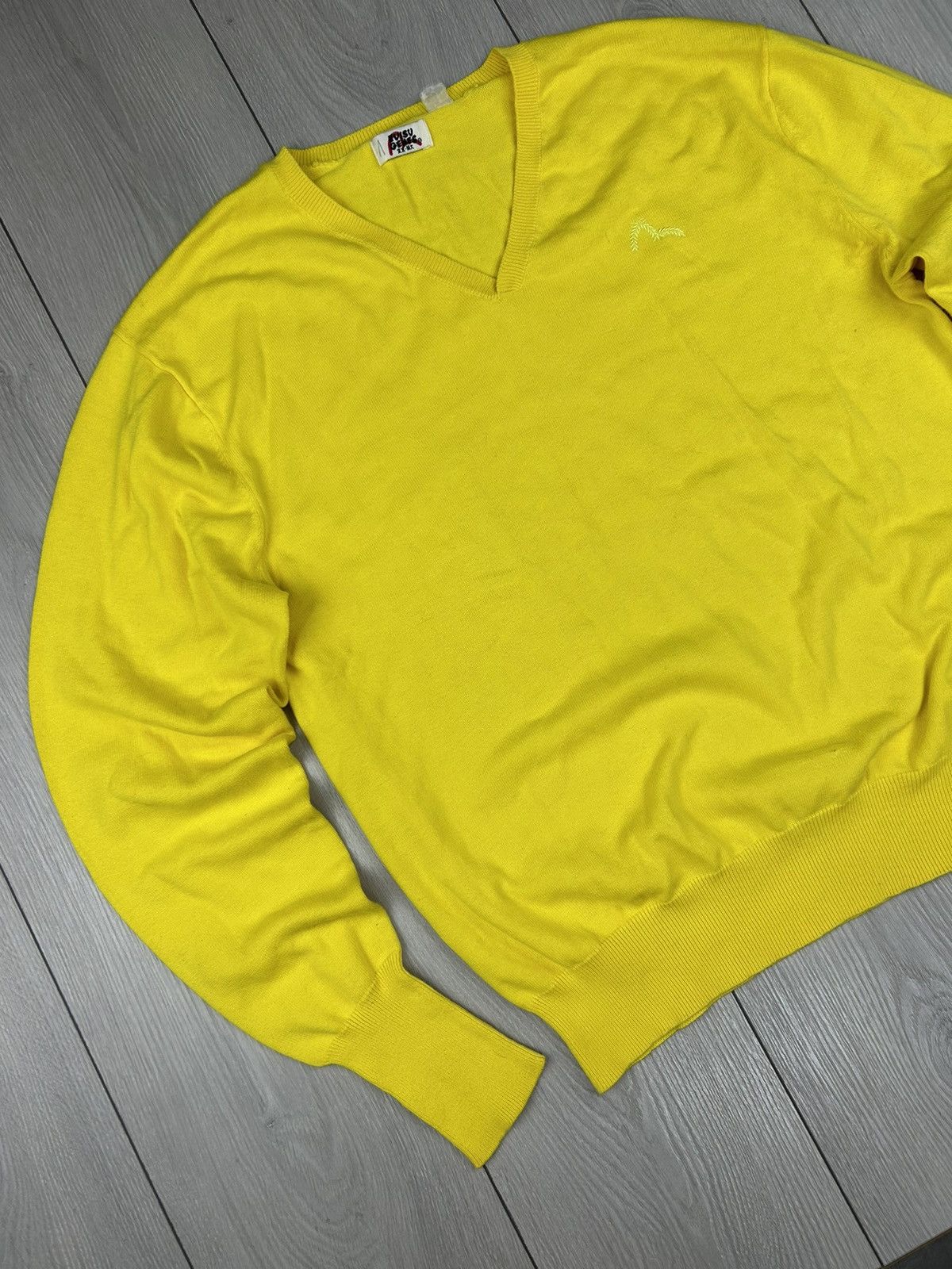 Evisu × Vintage Evisu Vintage V Neck Sweater Yellow Size XL Size US XL / EU 56 / 4 - 3 Thumbnail