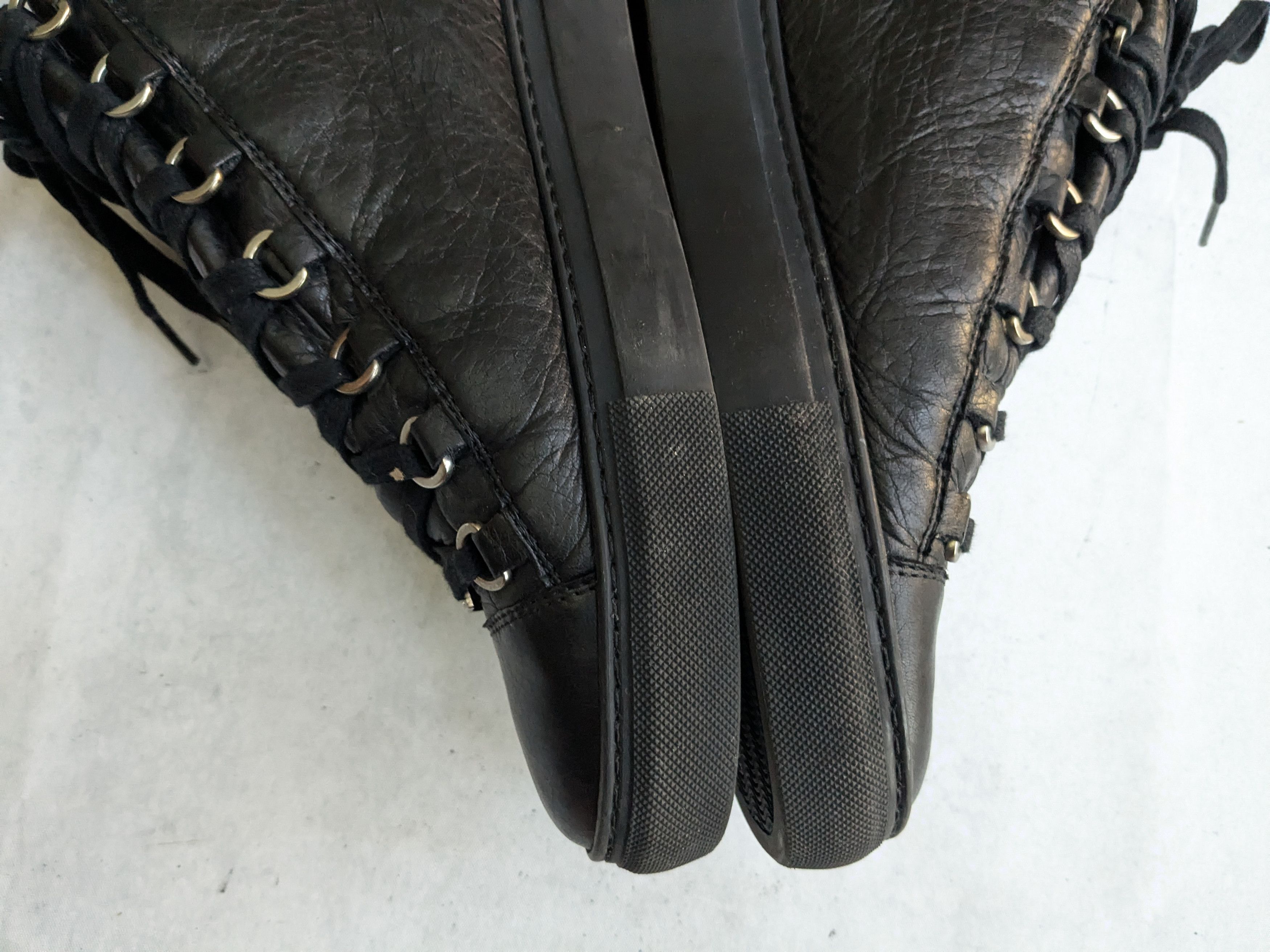 Balenciaga Balenciaga Arena High Tops Black Leather 10 Size US 10 / EU 43 - 9 Thumbnail