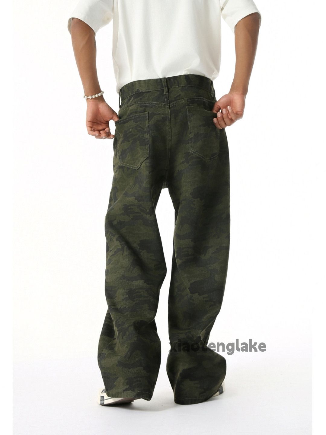 Designer × Japanese Brand × Vintage Utility military loose baggy skate hiphop cargo camo pants Size US 32 / EU 48 - 1 Thumbnail