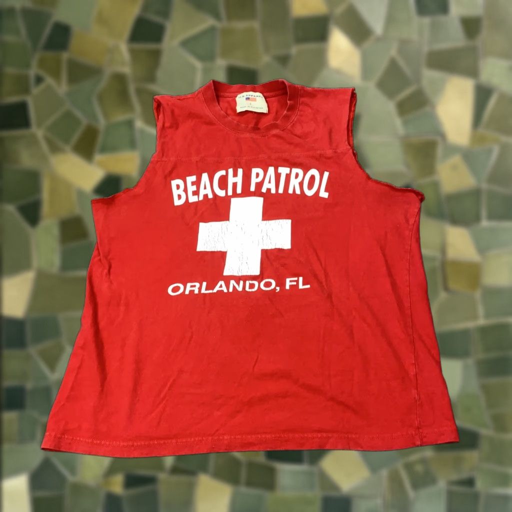 Other VINTAGE Beach Patrol T-Shirt Men Large Red Florida 90s Lifeguard Graphic Summer Size US L / EU 52-54 / 3 - 1 Thumbnail