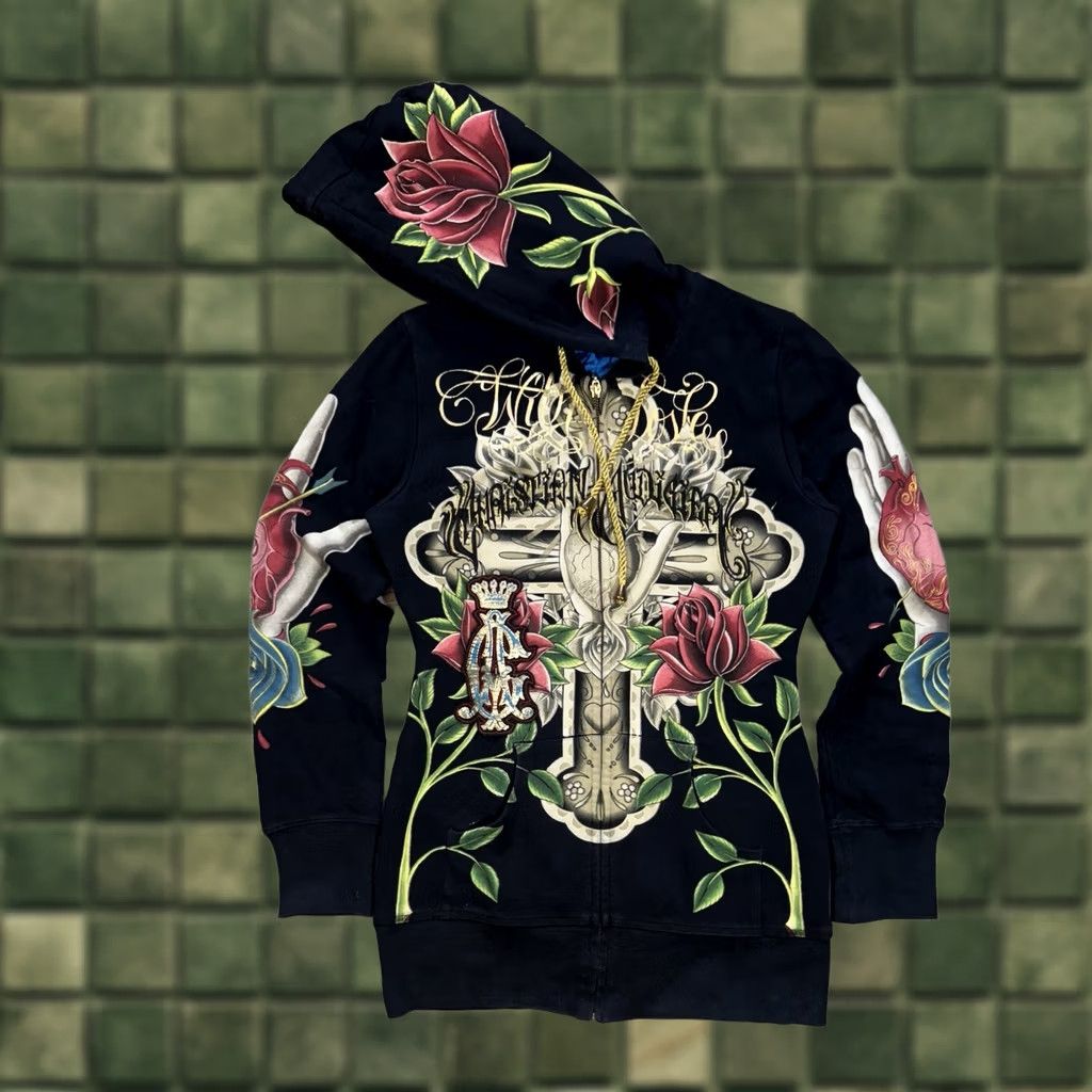 Christian Audigier × Ed Hardy × Vintage Black Vintage Retro Y2K